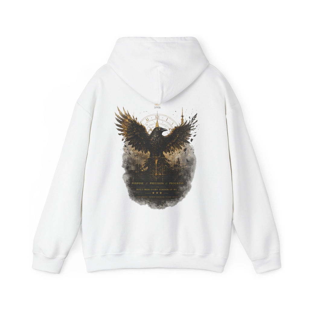 Inspirational Hoodie – “Never Letting Regret Your Past” Motivational City Night Sweatshirt Printify