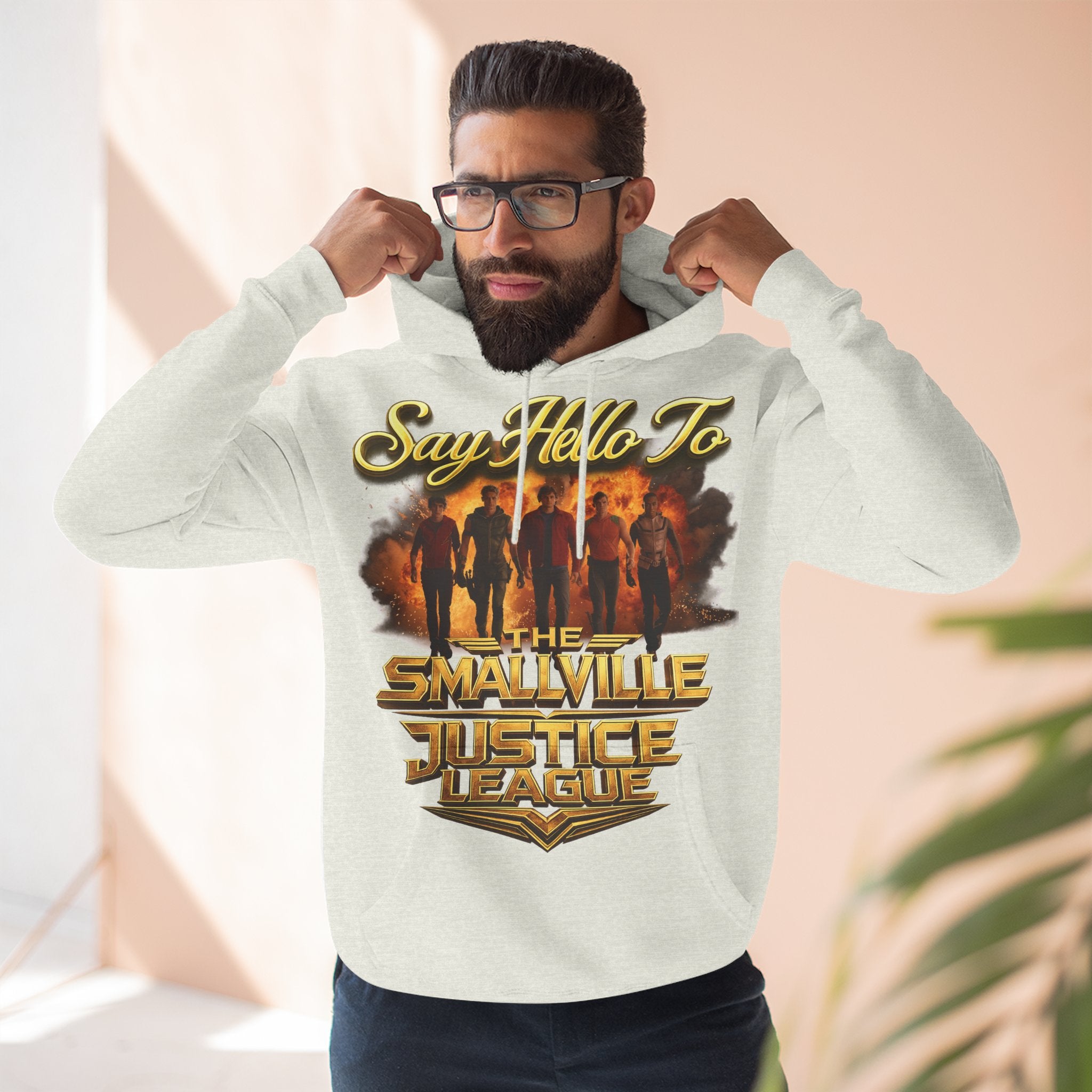 Smallville 'Say Hello To Smallville Justice League' Vintage TV Hoodie Printify