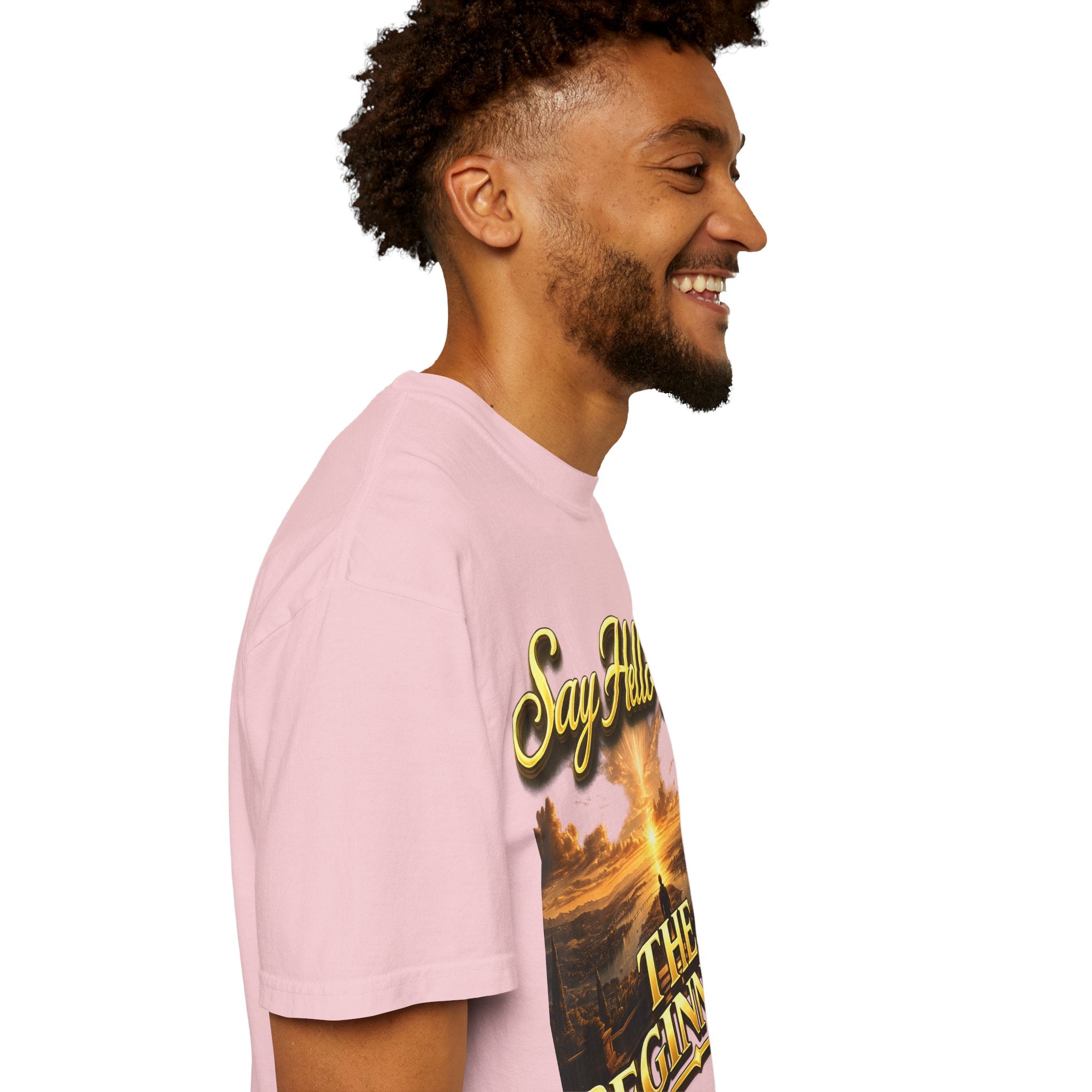 Inspirational 'Say Hello to The Beginning' Sunrise T-Shirt Printify