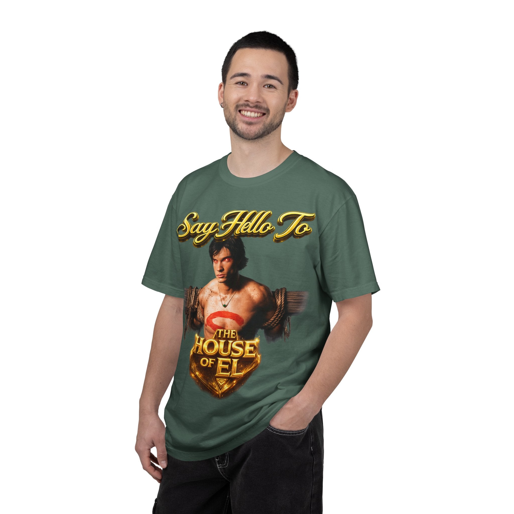 T-Shirt — Say Hello To The House of El Graphic Tee Printify