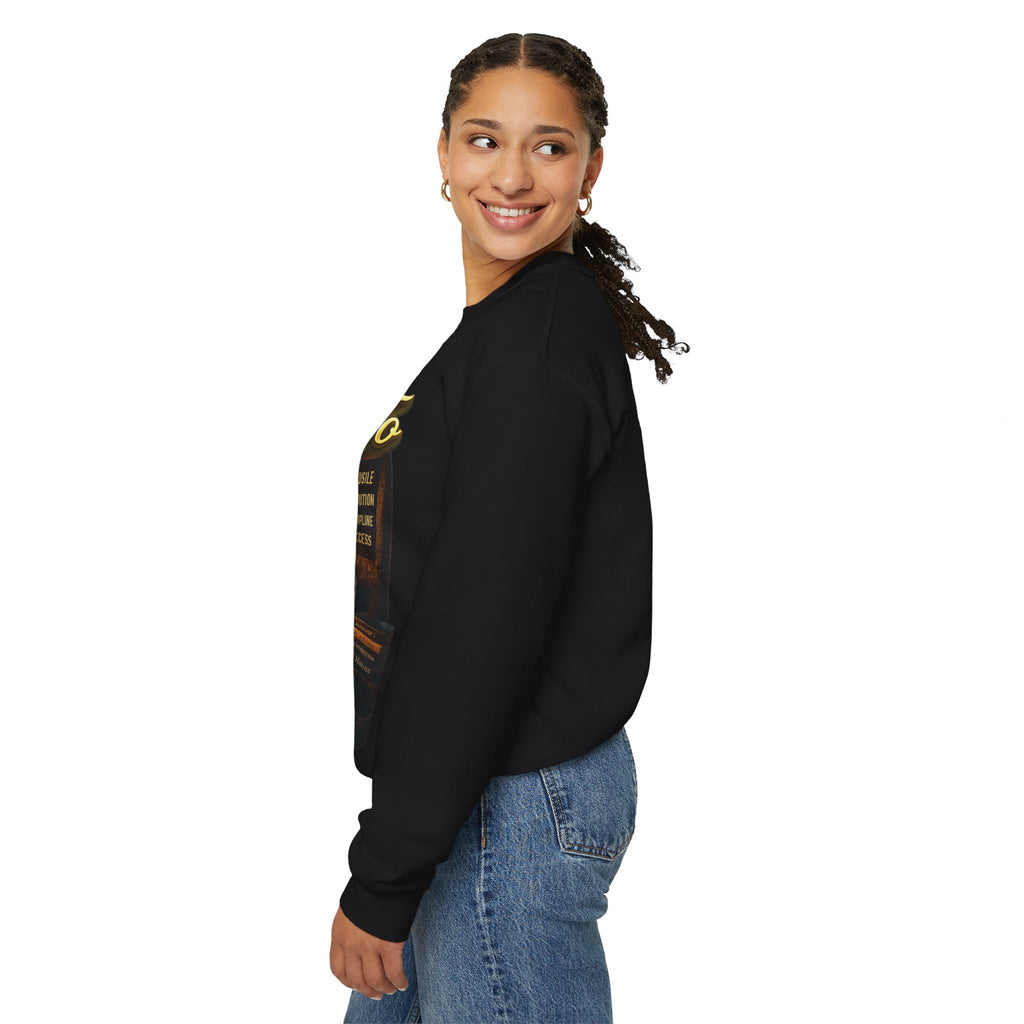The Grind That Never Sleeps Crewneck Sweatshirt — Motivational Hustle Sweatshirt Printify
