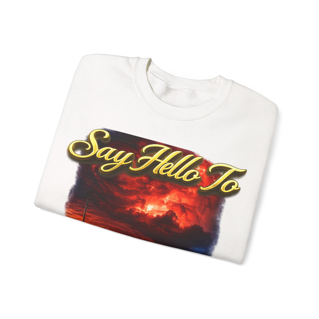 Stranger Things "Say Hello To" Crewneck Sweatshirt Printify