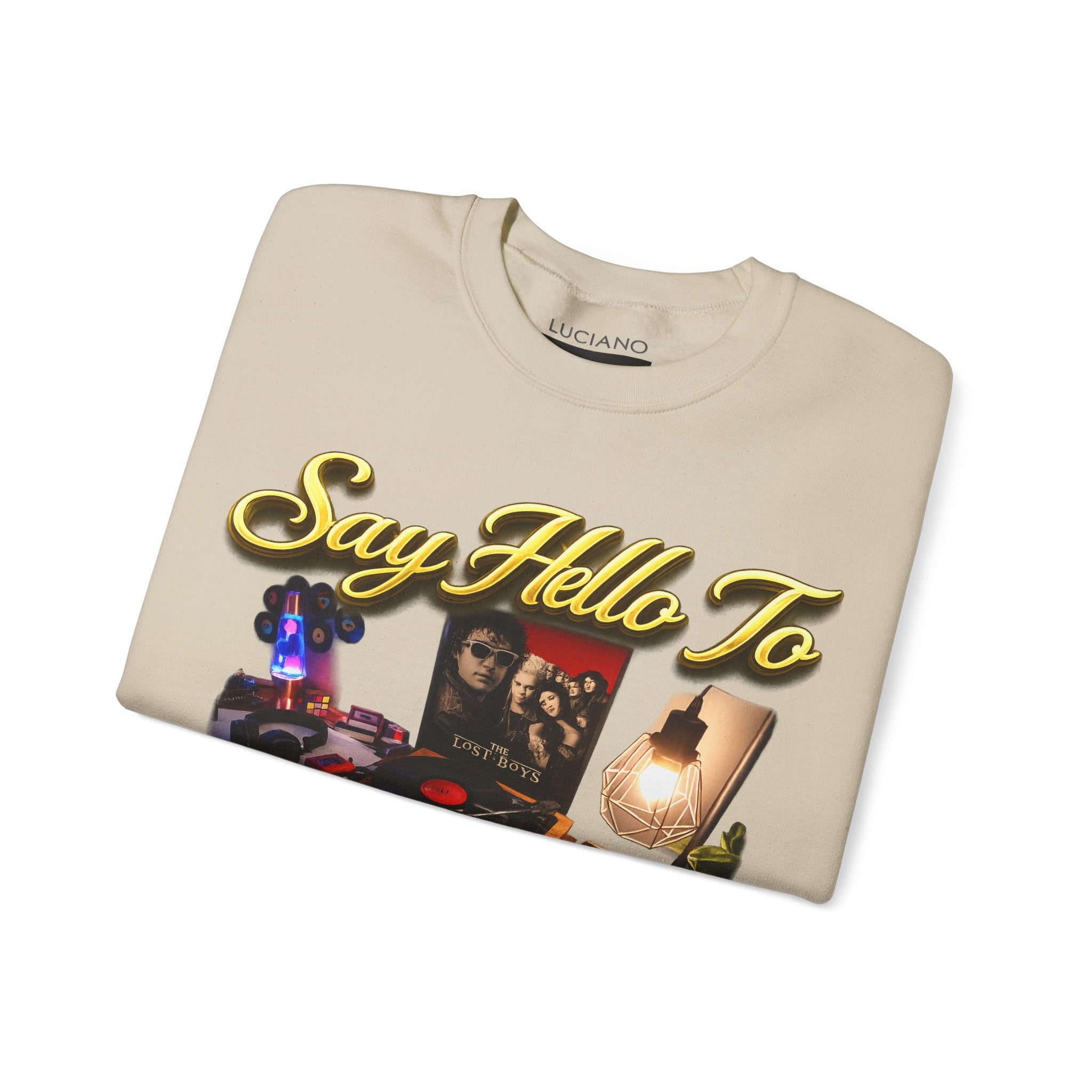 Grateful 80s Crewneck Sweatshirt — “say hello to the grateful 80's” Retro Vibe Printify