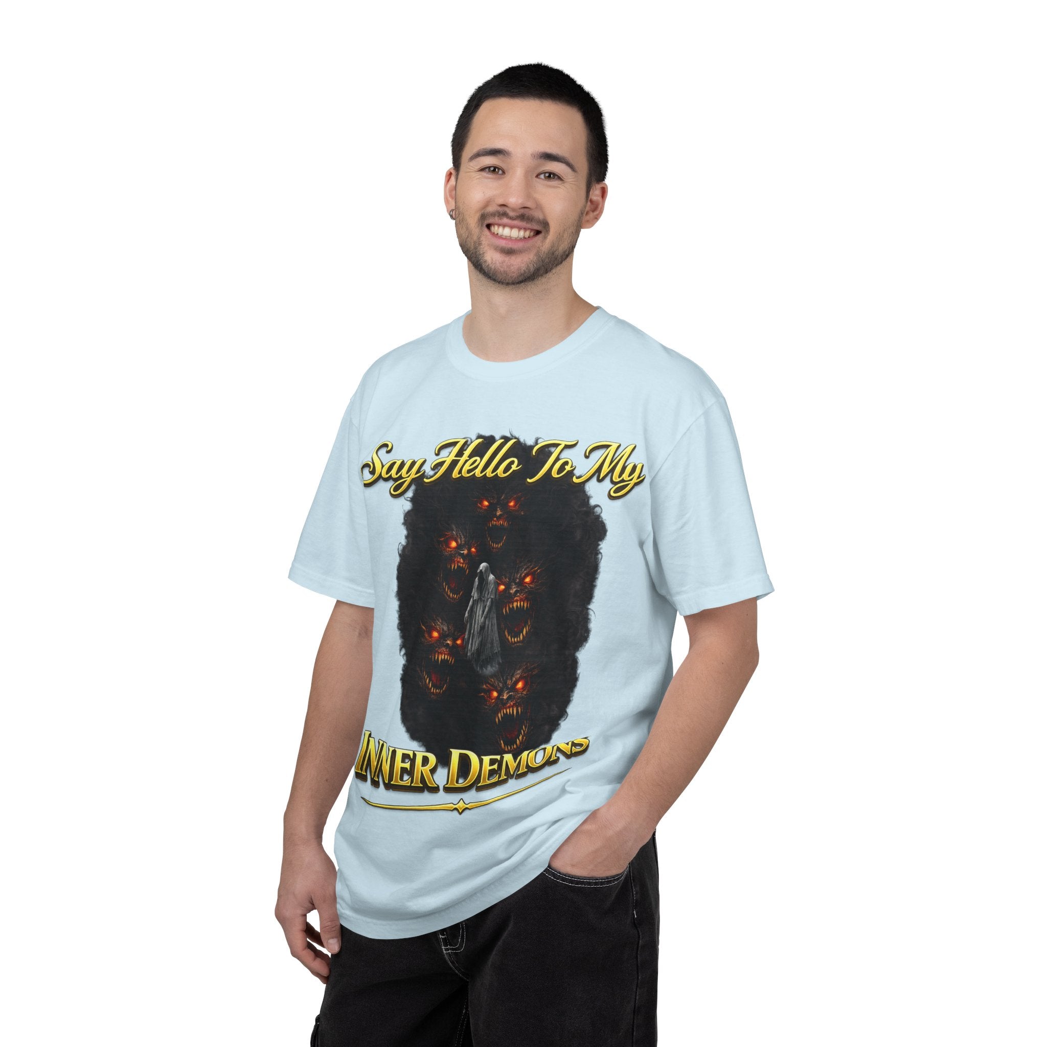 Inner Demons T-Shirt — "Say Hello To My Inner Demons" Graphic Tee Printify