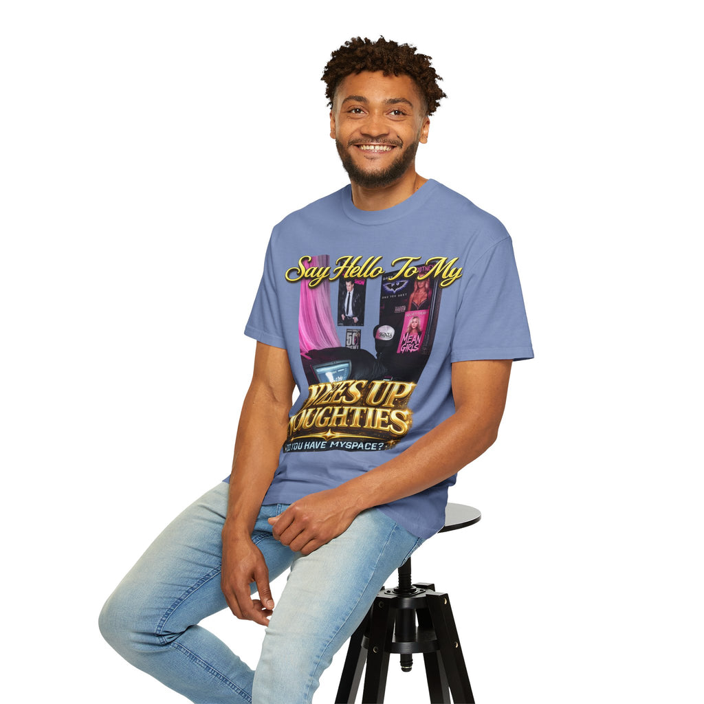 Knees Up Noughties Graphic T-Shirt — Retro MySpace Pop Culture Tee Printify
