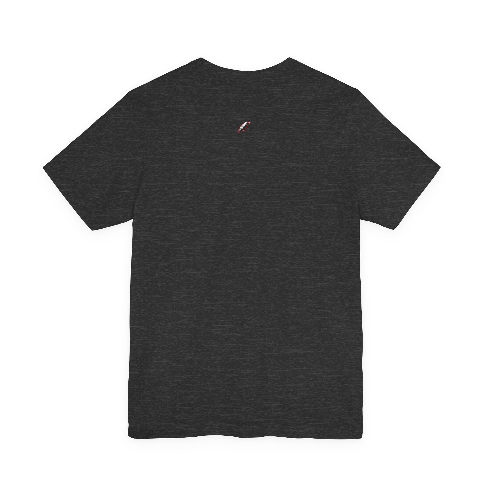 Horror Mask Split Face Tee — "Say Hello To Your Family and Friends" Graphic T-Shirt Printify