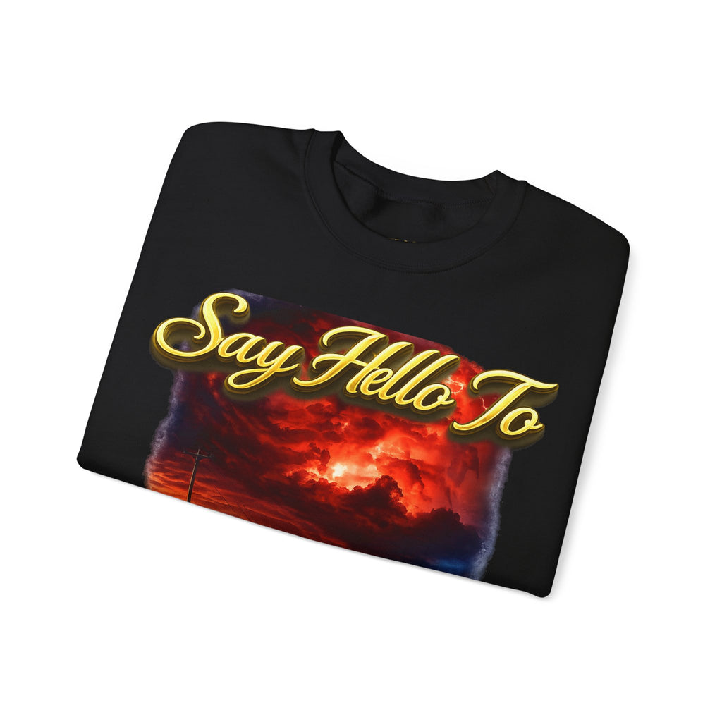 Stranger Things "Say Hello To" Crewneck Sweatshirt Printify