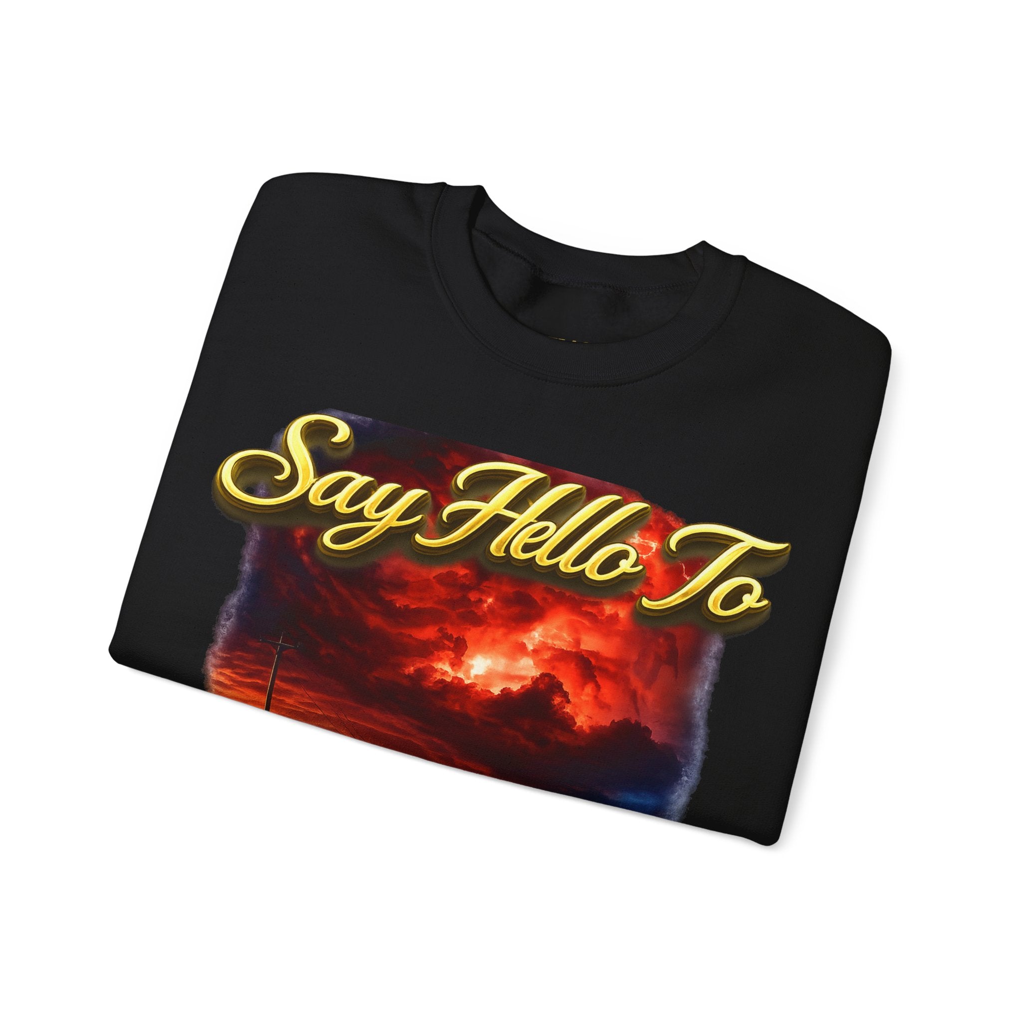 Stranger Things "Say Hello To" Crewneck Sweatshirt Printify