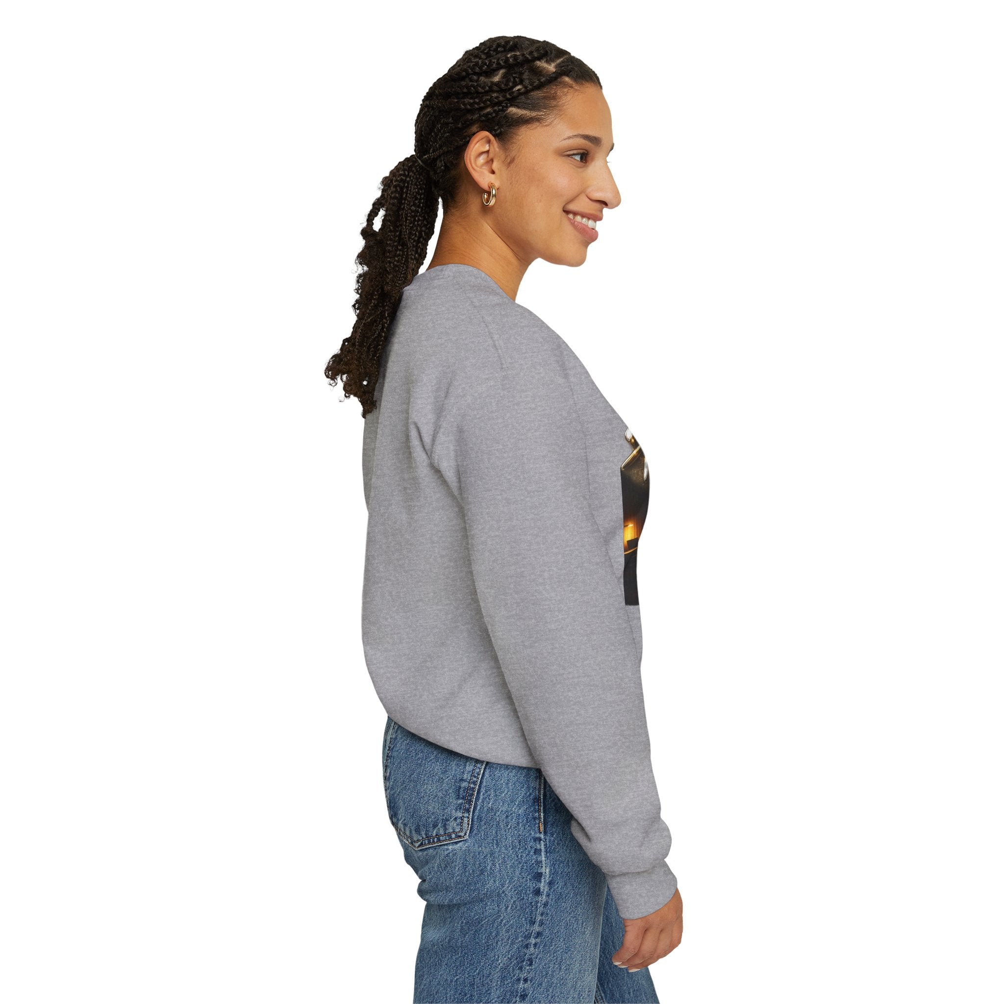 Happiness Pursuit Crewneck Sweatshirt — "Only the Pursuit is Guaranteed" Graphic Printify