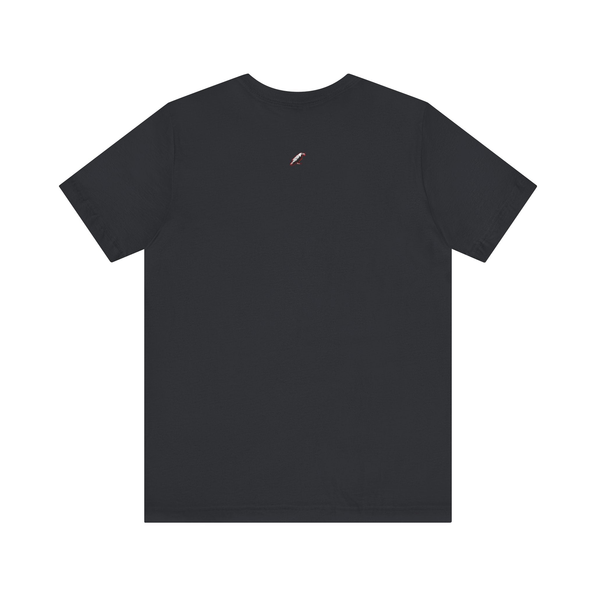 Horror Mask Split Face Tee — "Say Hello To Your Family and Friends" Graphic T-Shirt Printify