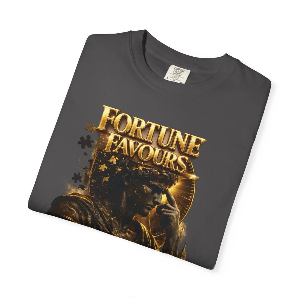 Fortune Favours Prepared Mind T-Shirt — Medieval Knight Graphic Tee Printify