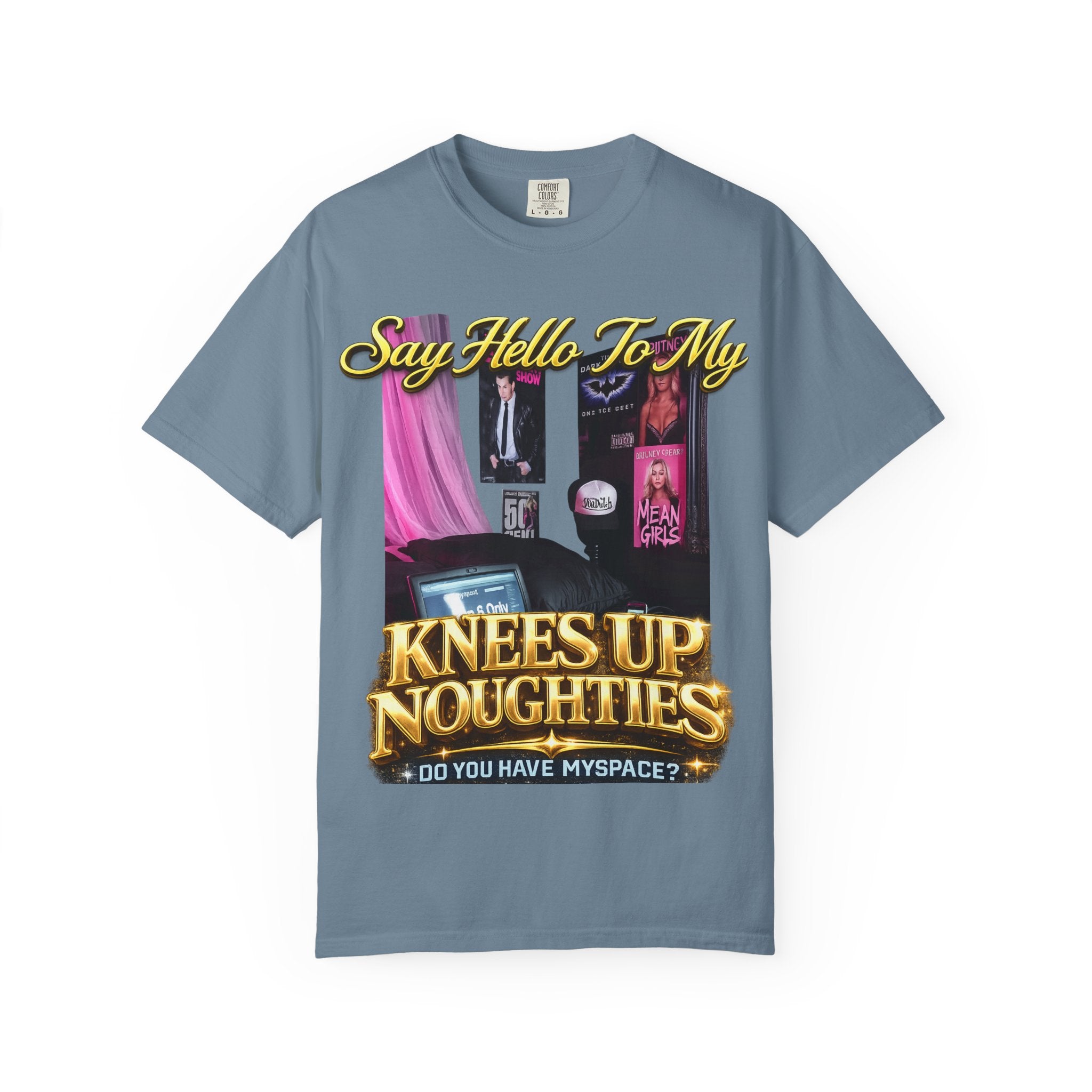 Knees Up Noughties Graphic T-Shirt — Retro MySpace Pop Culture Tee Printify