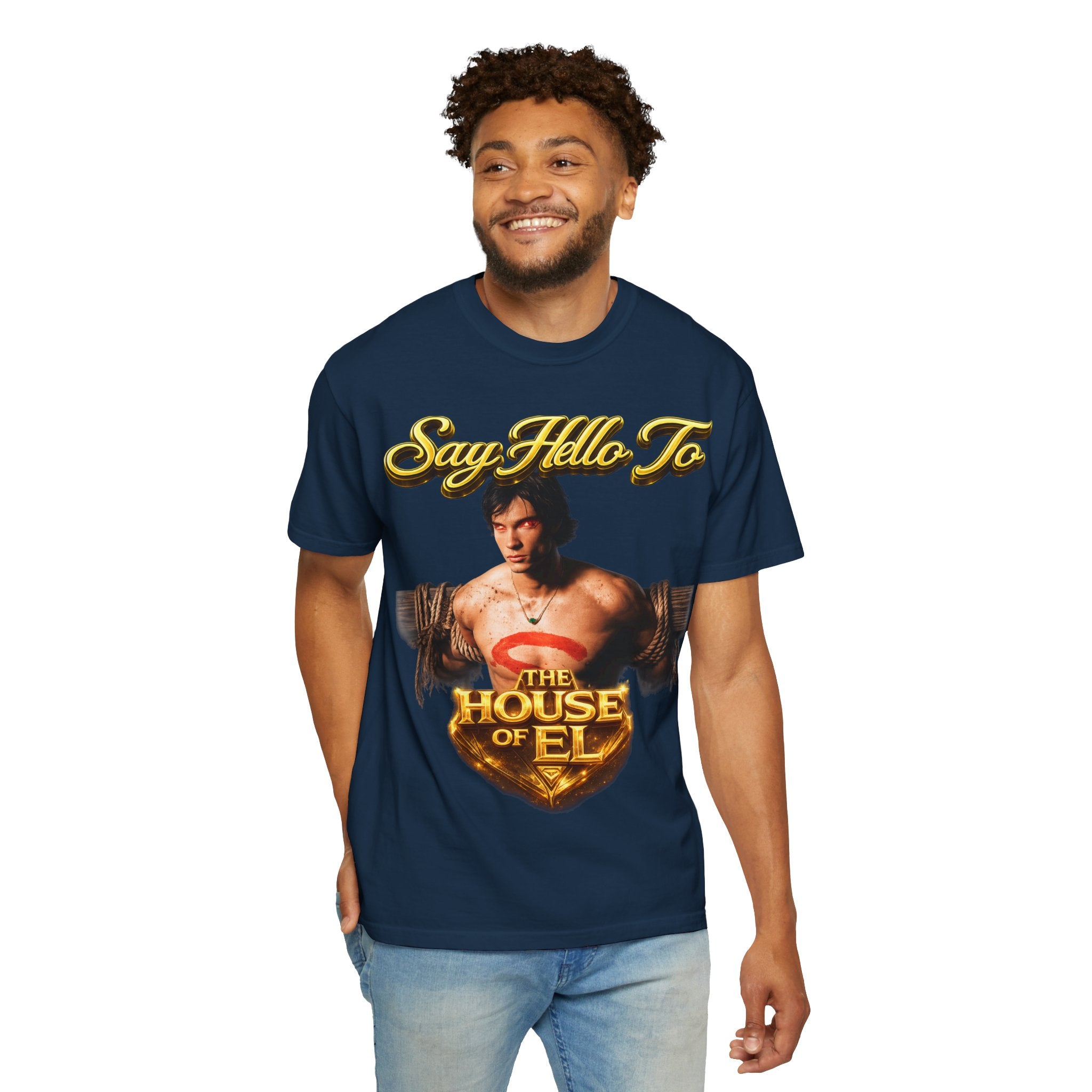 T-Shirt — Say Hello To The House of El Graphic Tee Printify