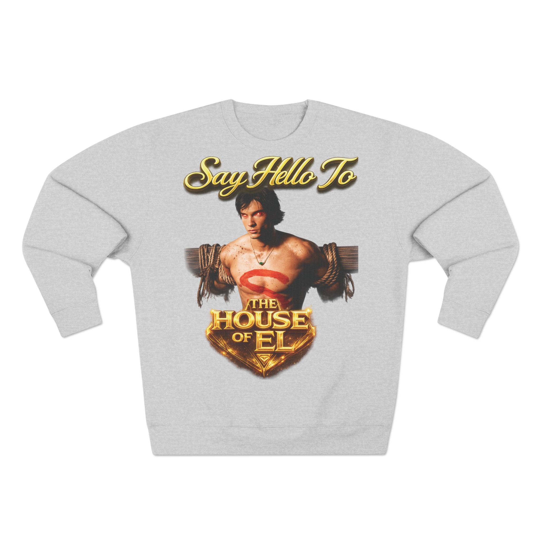 Say Hello To The House of El Sweatshirt – Retro Superman Inspired Crewneck Printify