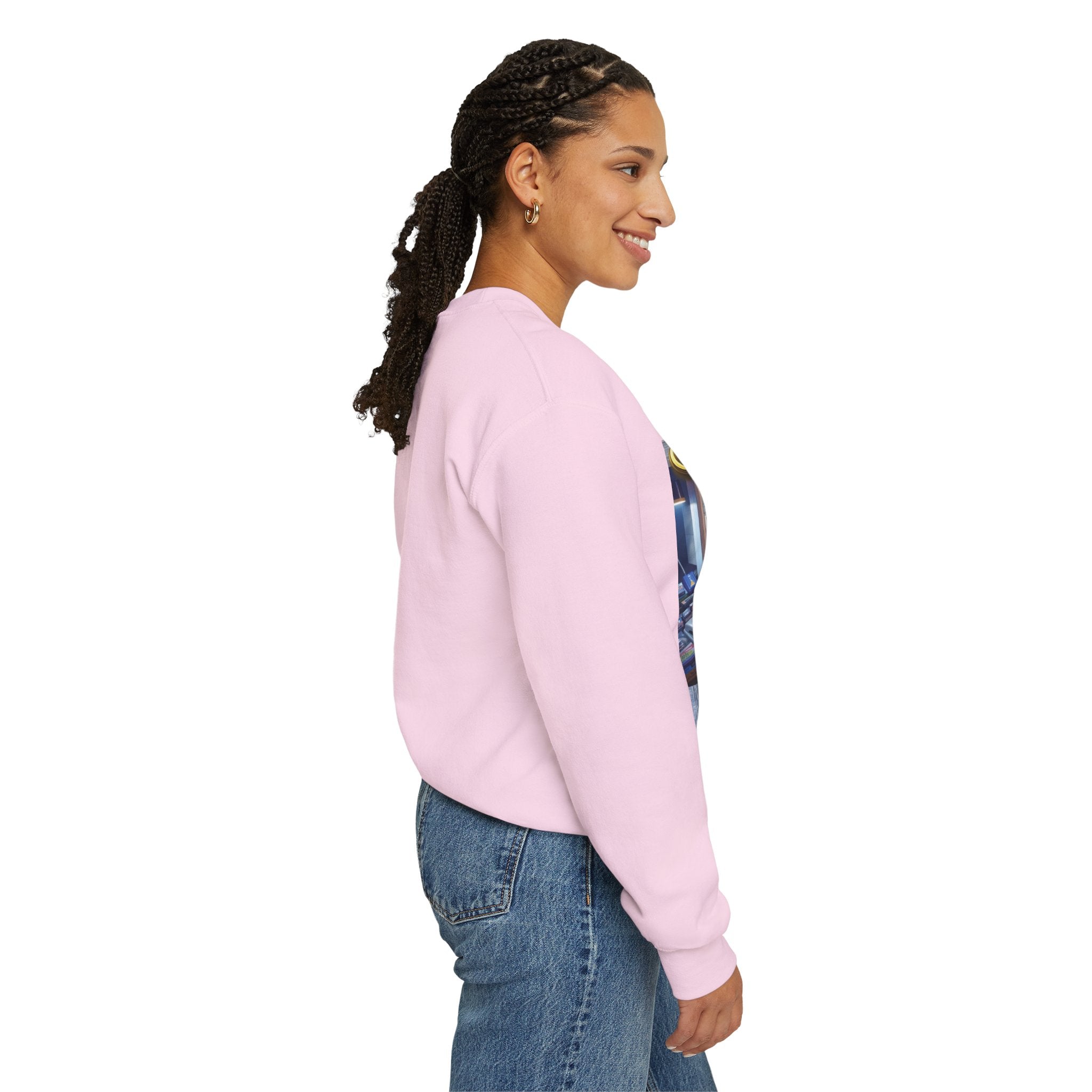 90s Nostalgia Crewneck Sweatshirt – "Say Hello To The Never Forgetful Nostalgic 90's" Printify