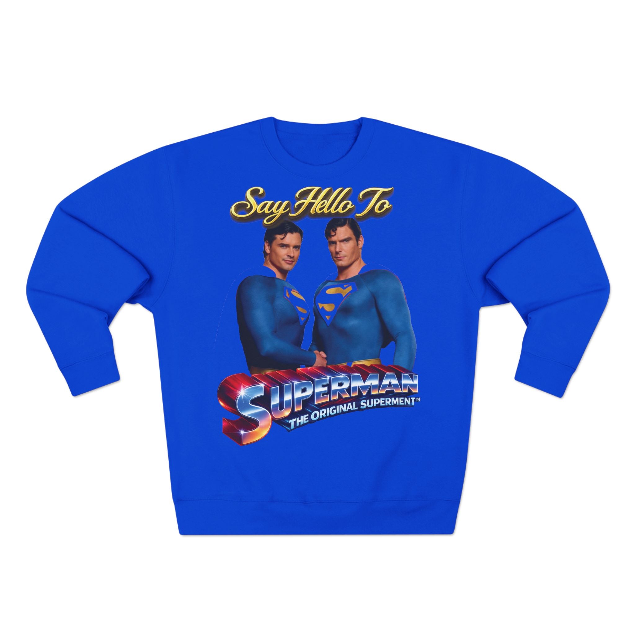 Superman Retro 'Say Hello To' Crewneck Sweatshirt Printify