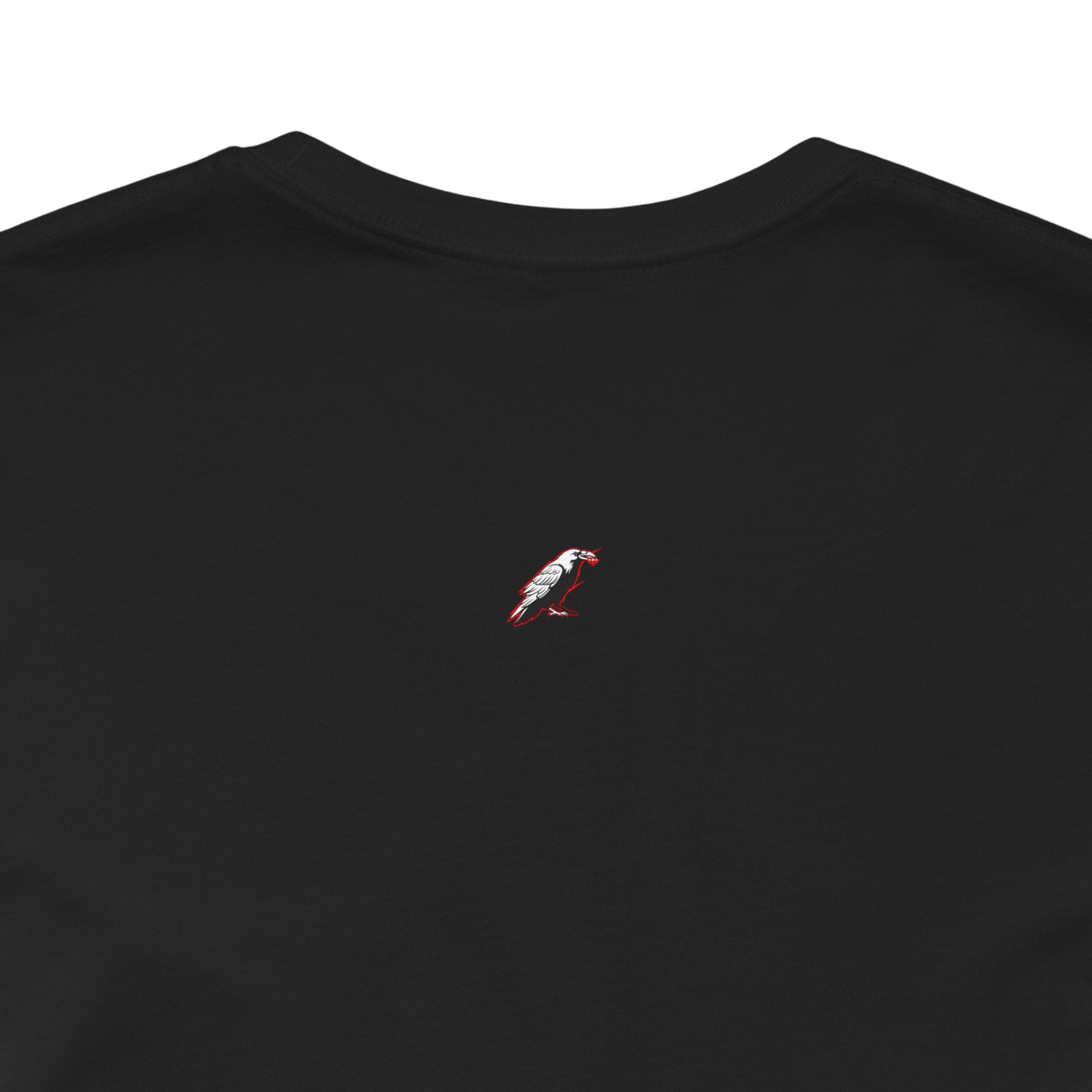 Horror Mask Split Face Tee — "Say Hello To Your Family and Friends" Graphic T-Shirt Printify
