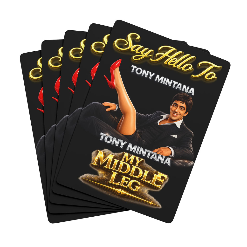 Poker Playing Cards — Scarflace Design with Tony Mintana Quote Printify