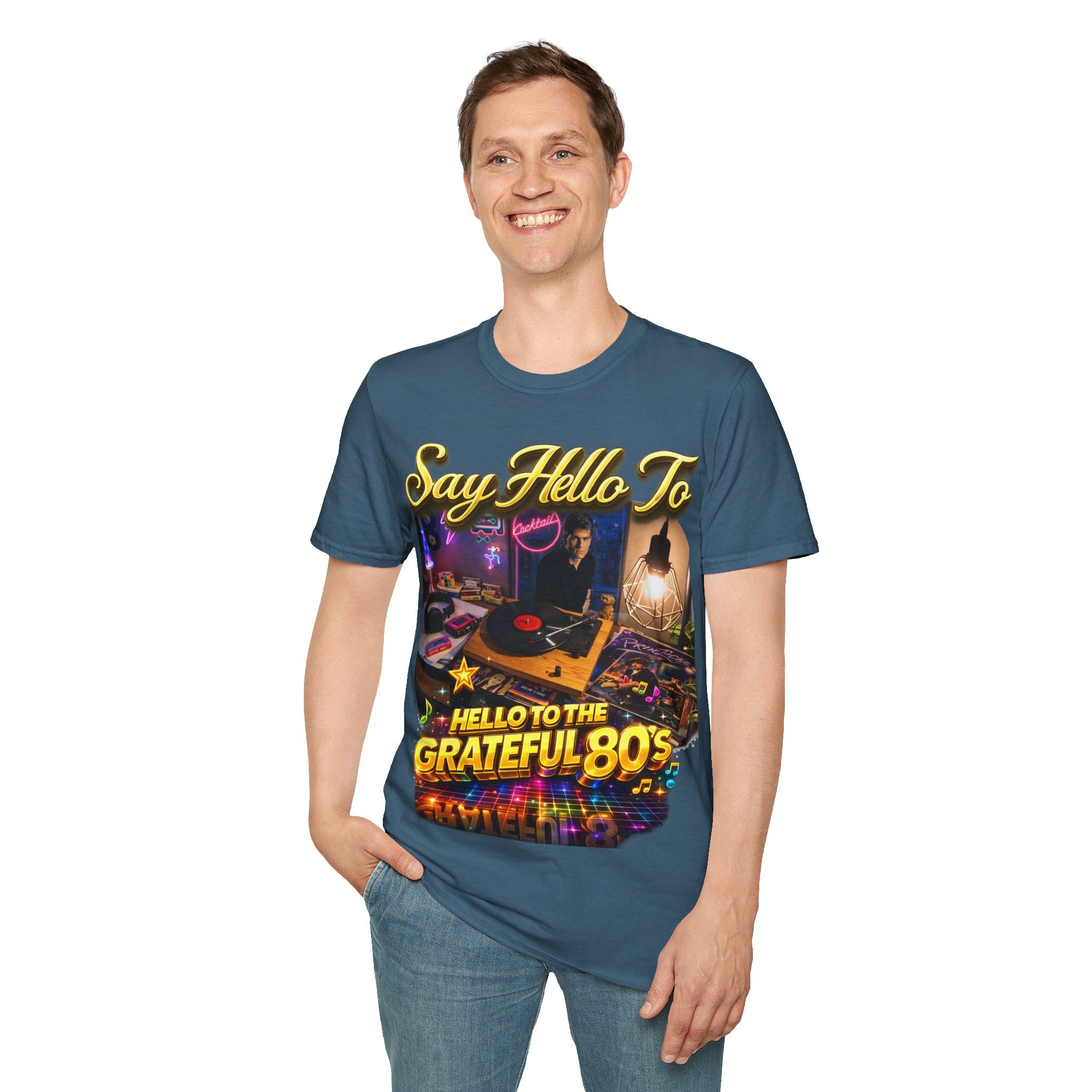 Say Hello To The Grateful 80s T-Shirt — Retro 80s Music Vintage Tee Printify