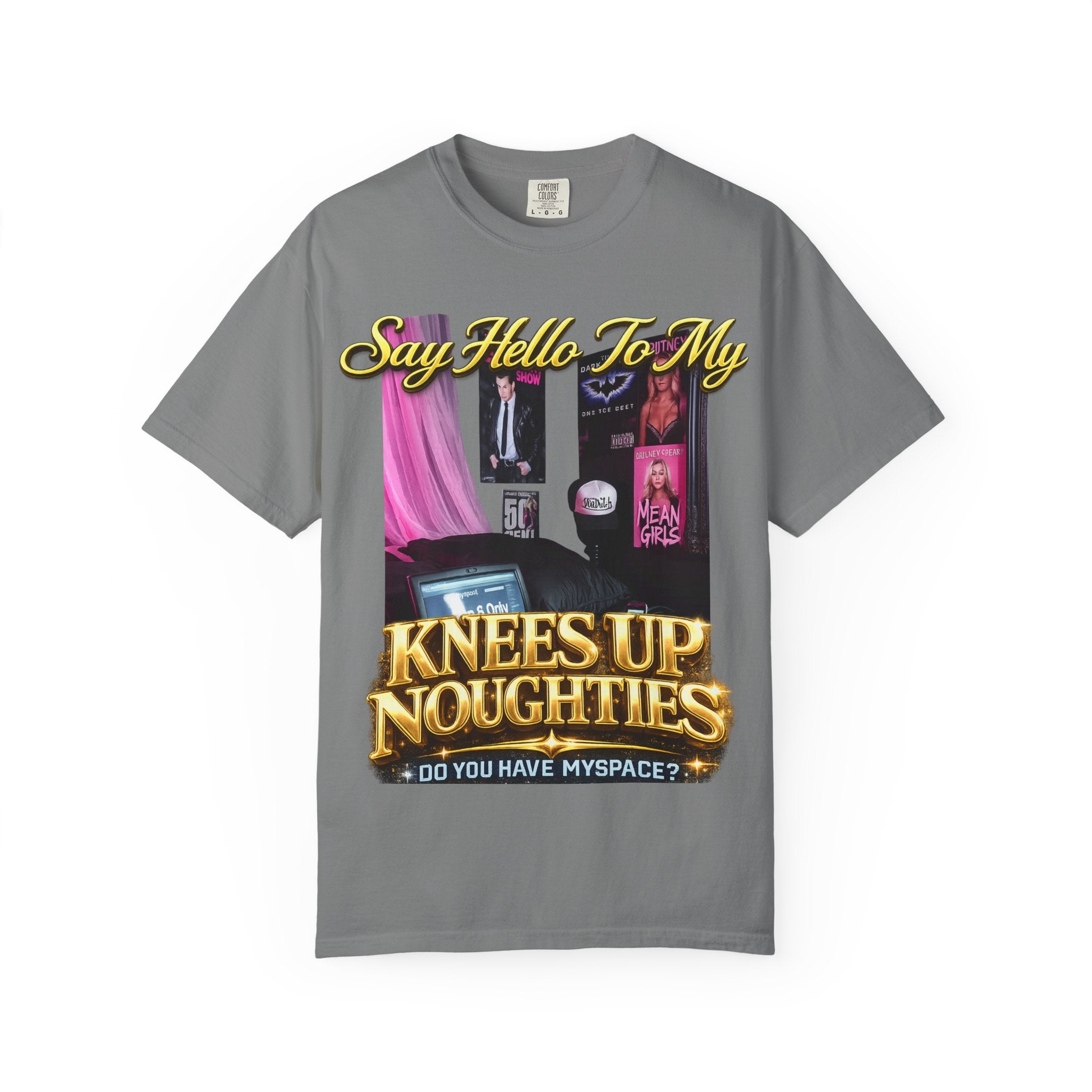 Knees Up Noughties Graphic T-Shirt — Retro MySpace Pop Culture Tee Printify