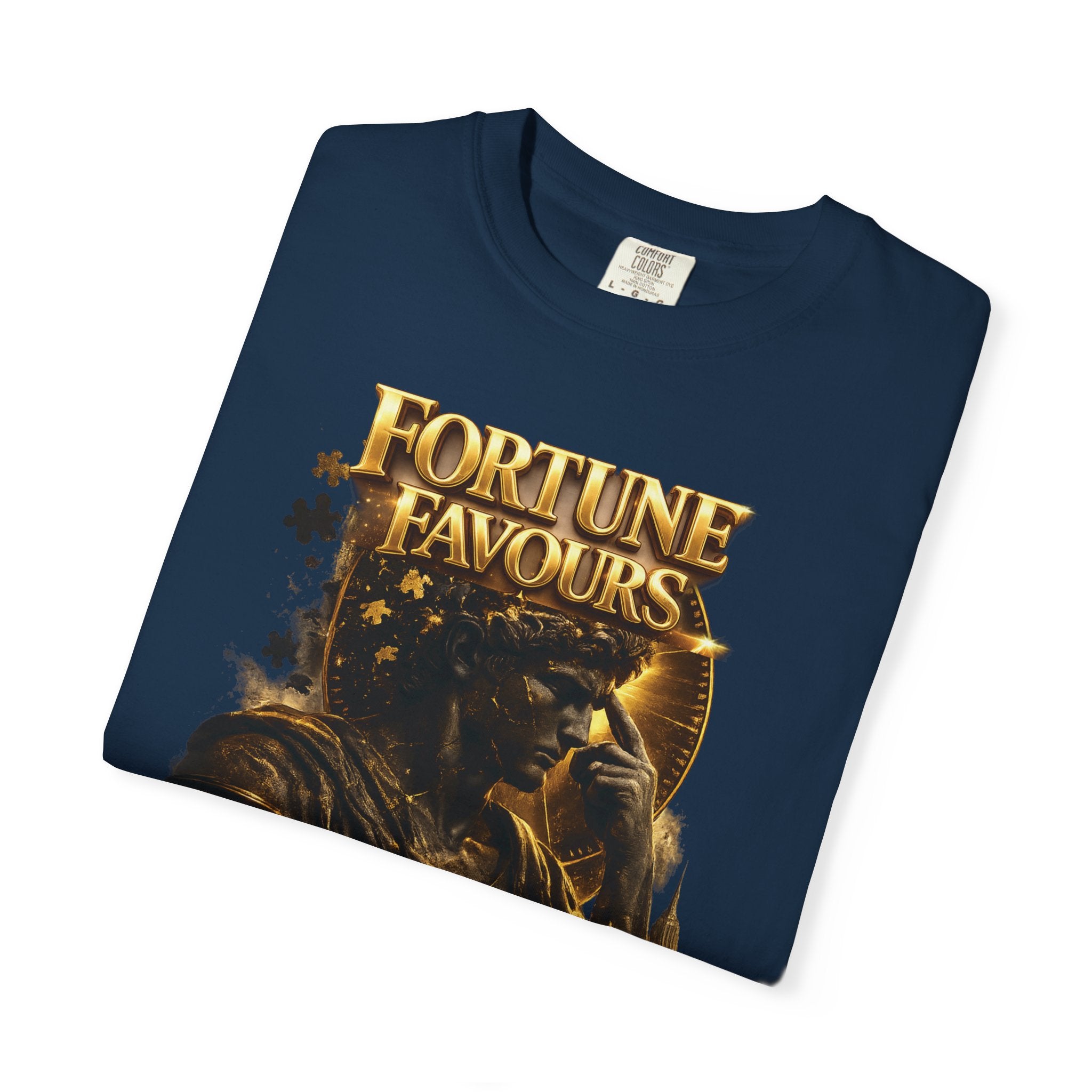 Fortune Favours Prepared Mind T-Shirt — Medieval Knight Graphic Tee Printify