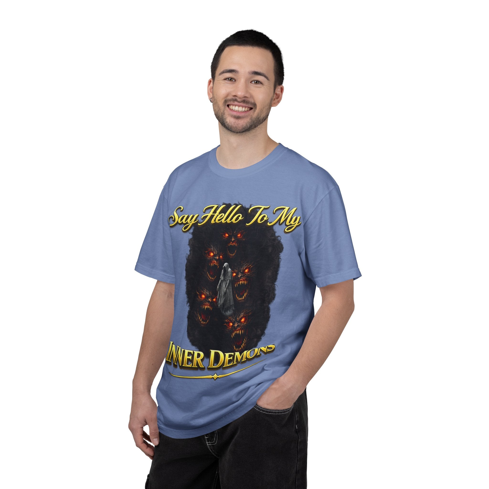 Inner Demons T-Shirt — "Say Hello To My Inner Demons" Graphic Tee Printify