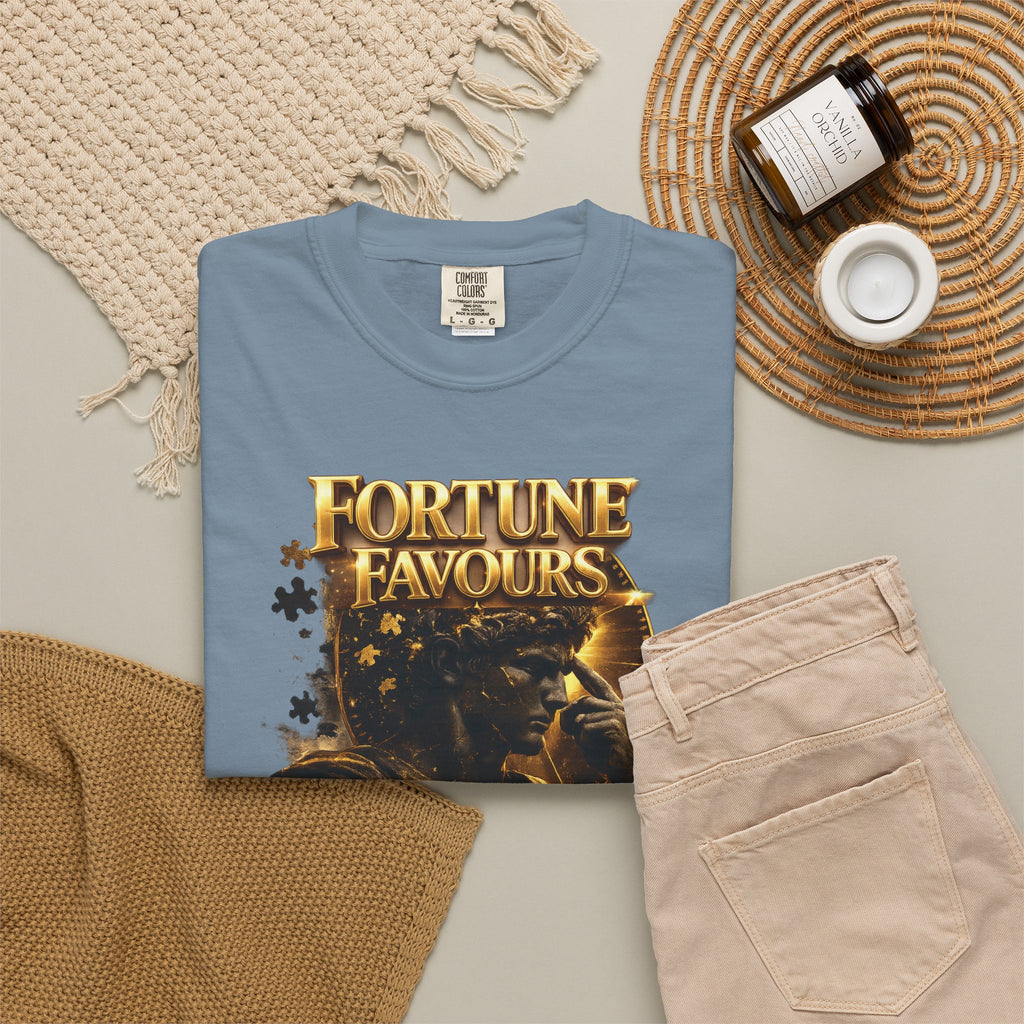 Fortune Favours Prepared Mind T-Shirt — Medieval Knight Graphic Tee Printify