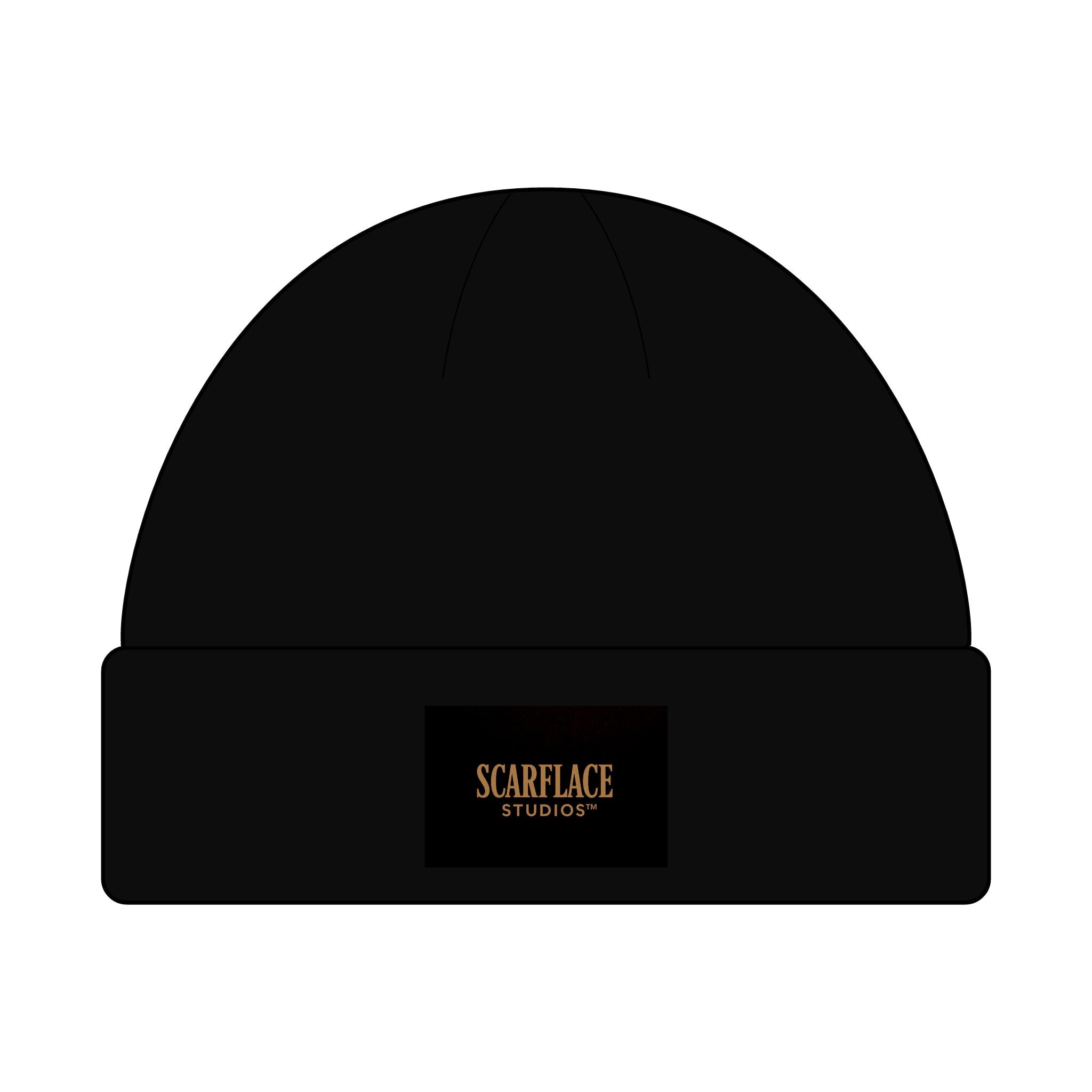 Scarface Studios Cuff Beanie – Embroidered Logo Knit Hat Printify