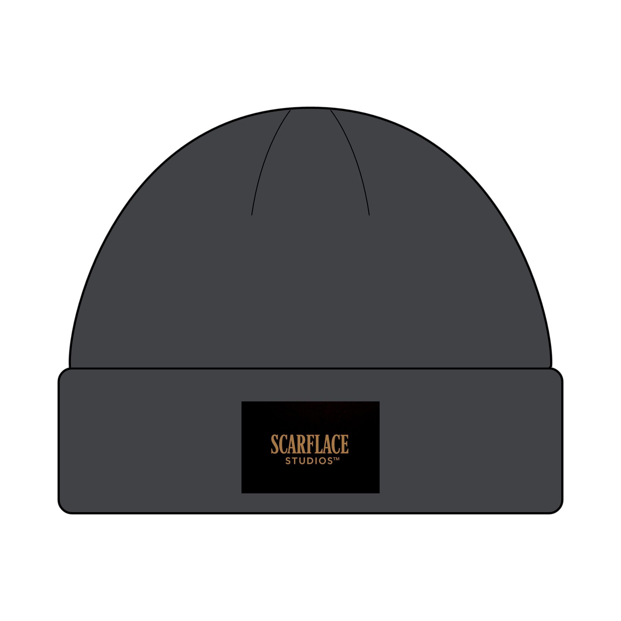 Scarface Studios Cuff Beanie – Embroidered Logo Knit Hat Printify