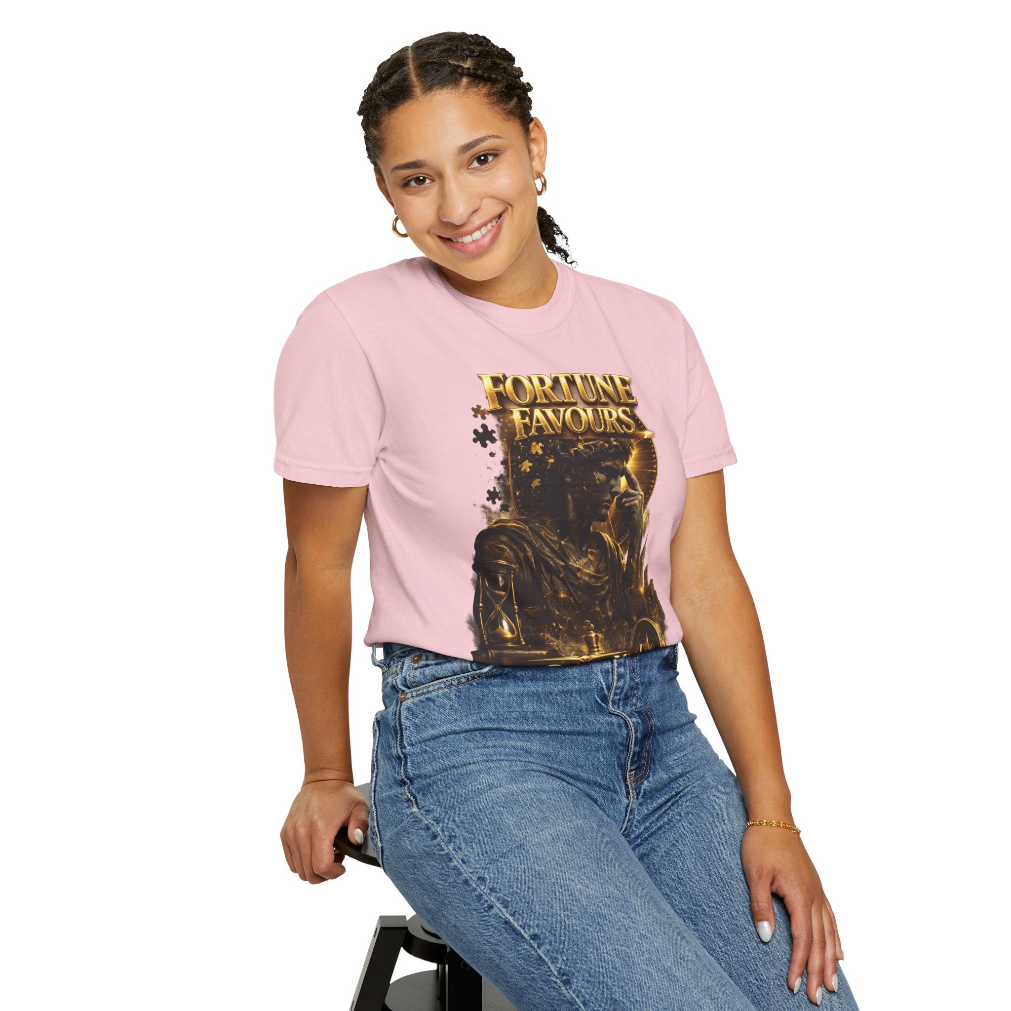 Fortune Favours Prepared Mind T-Shirt — Medieval Knight Graphic Tee Printify