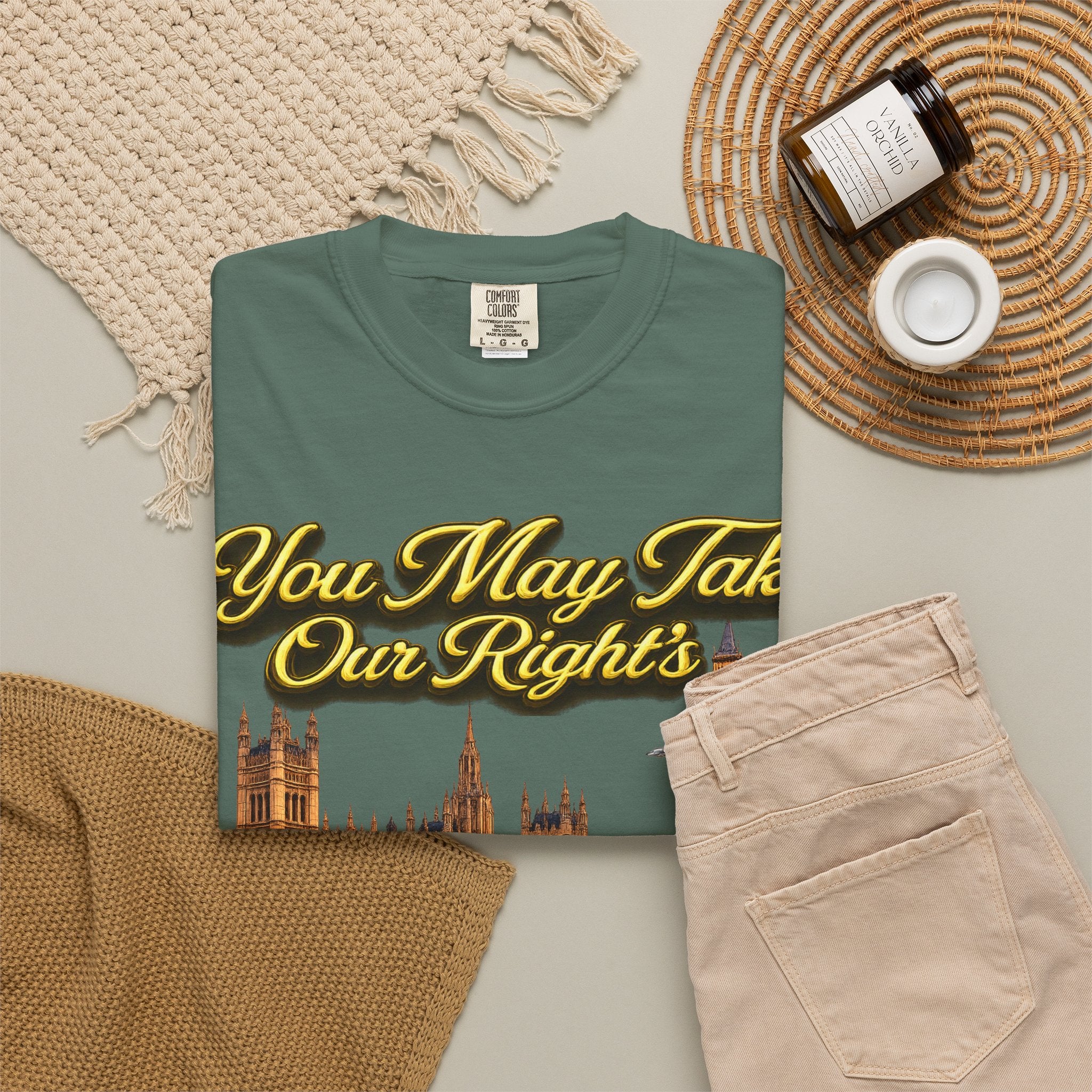 T-Shirt — "You May Take Our Rights But You'll Never Take Our Children" London Parliament Graphic Printify