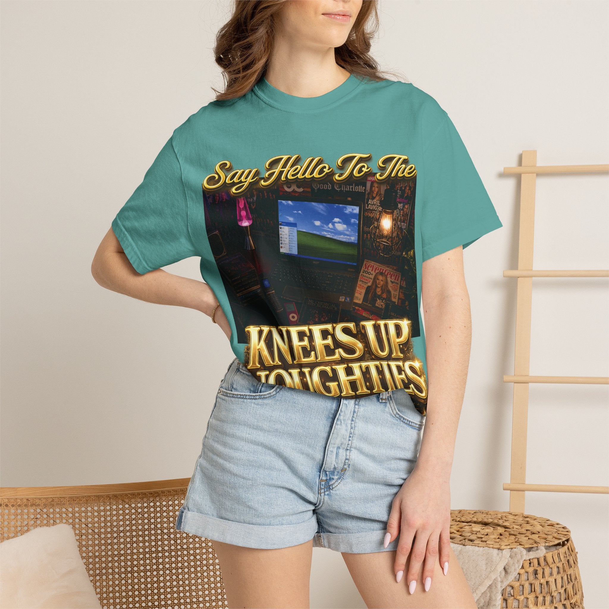 Knees Up Noughties Graphic T-Shirt — Retro MySpace Throwback Tee Printify