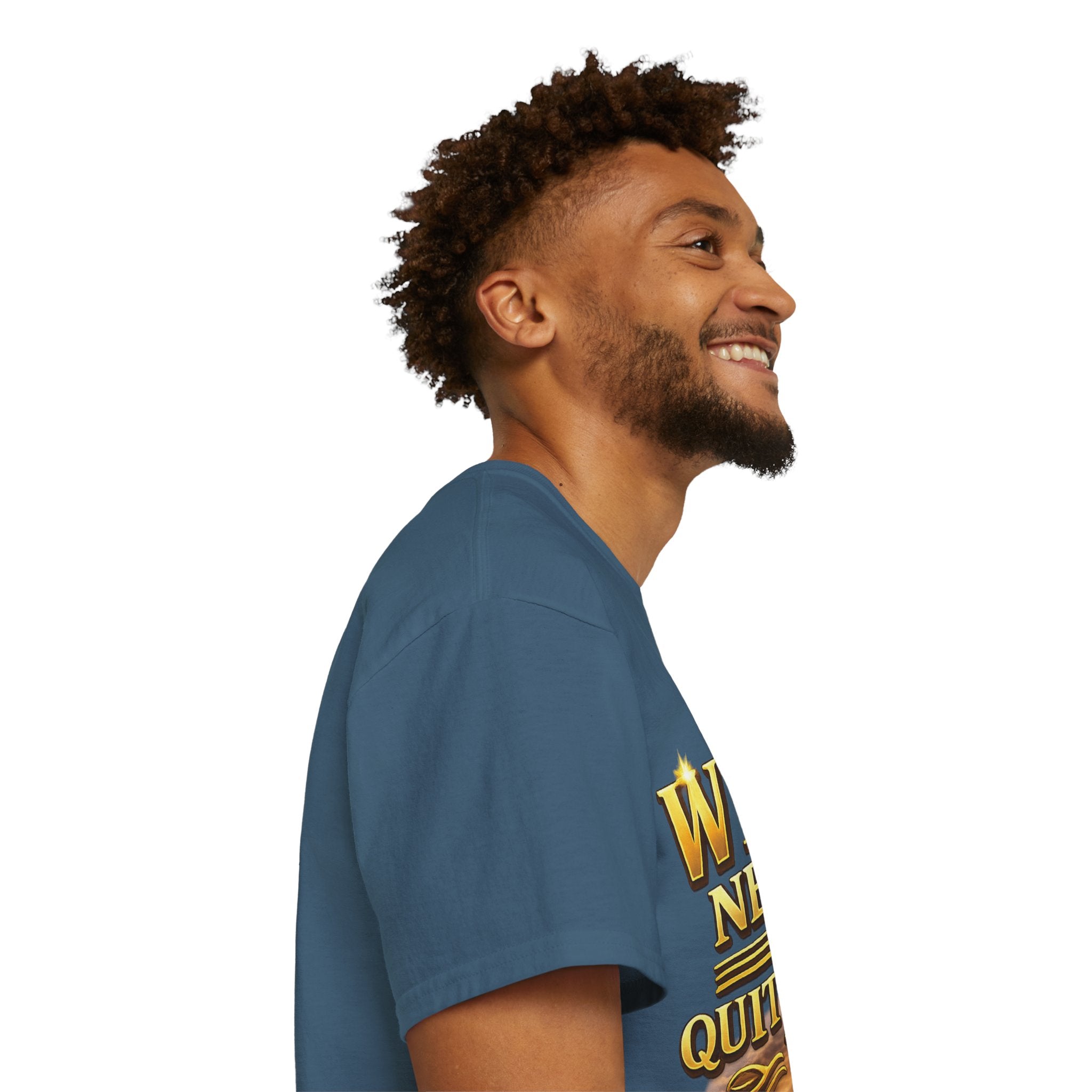 Winners Never Quit Inspirational Tee — Motivational Quote Shirt Printify