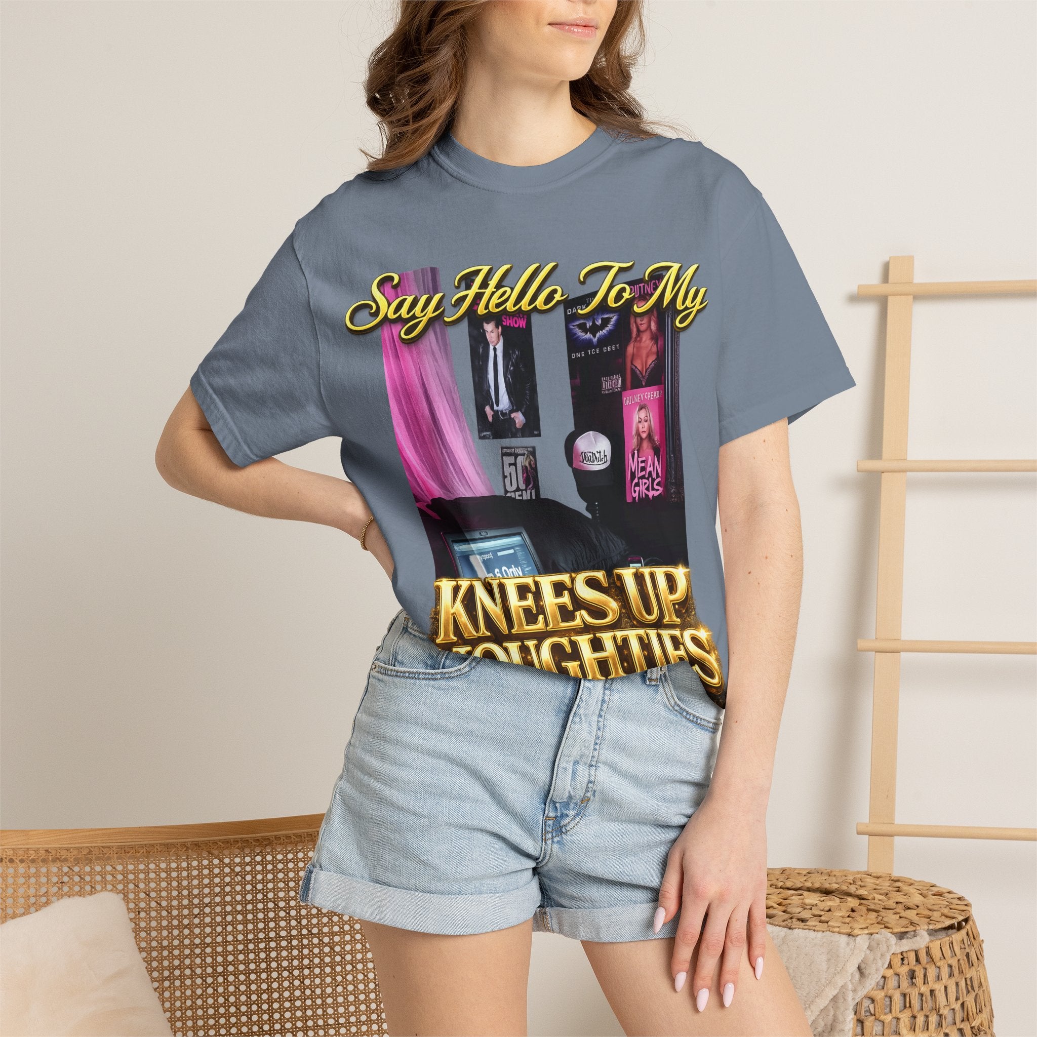 Knees Up Noughties Graphic T-Shirt — Retro MySpace Pop Culture Tee Printify