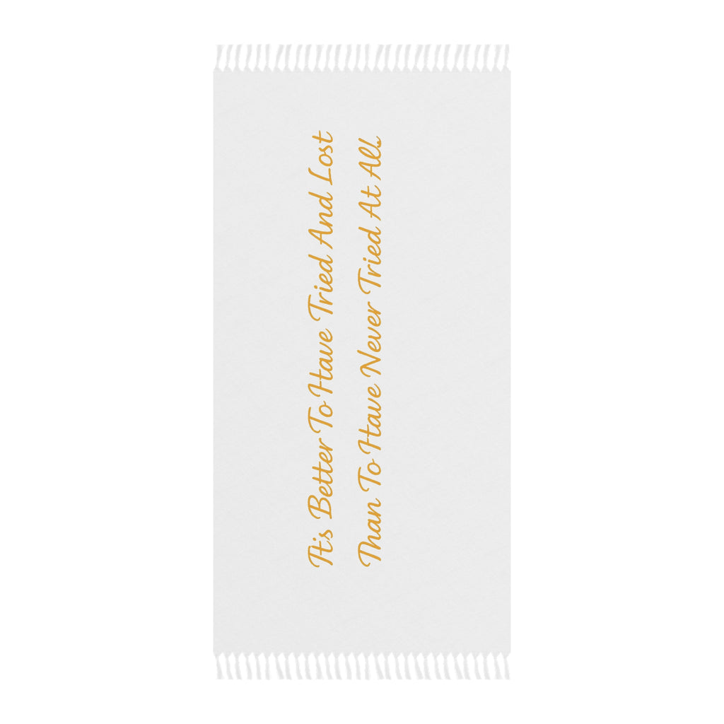 Boho Beach Towel — Inspirational Quote Fringe Towel Printify