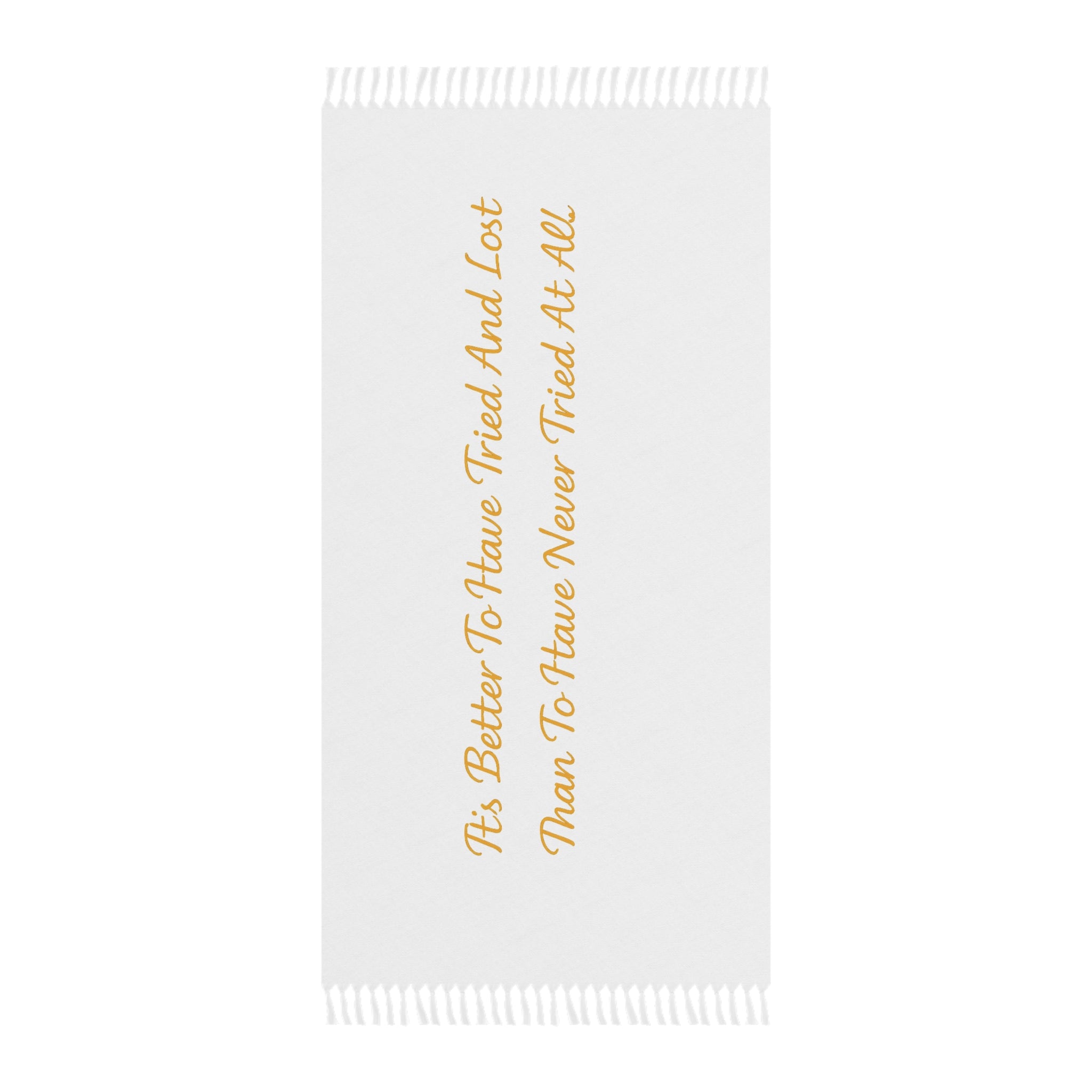 Boho Beach Towel — Inspirational Quote Fringe Towel Printify