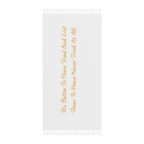 Boho Beach Towel — Inspirational Quote Fringe Towel Printify