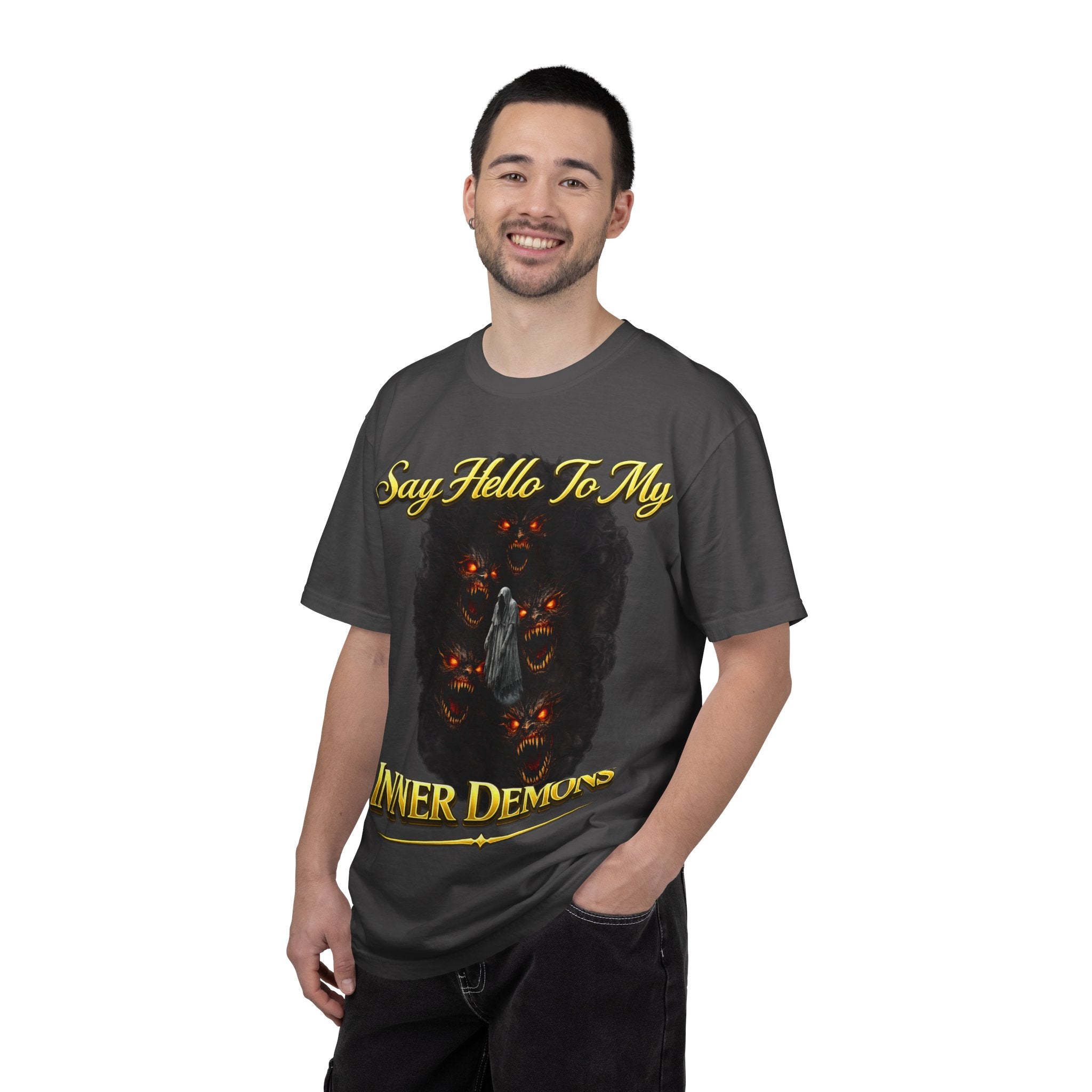 Inner Demons T-Shirt — "Say Hello To My Inner Demons" Graphic Tee Printify