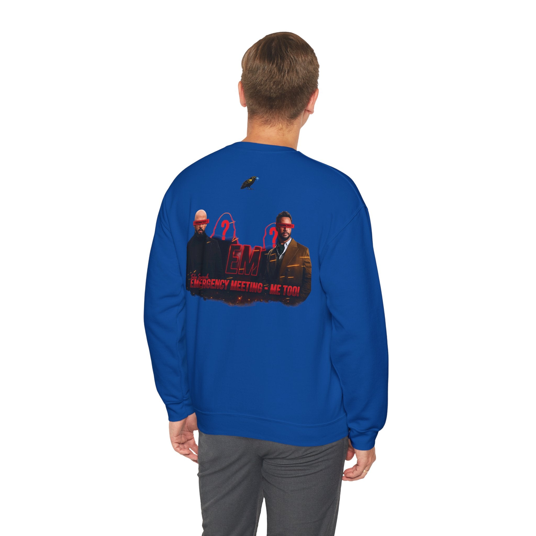 Crewneck Sweatshirt — 'Say Hello To Brotherhood' Graphic Pullover Printify