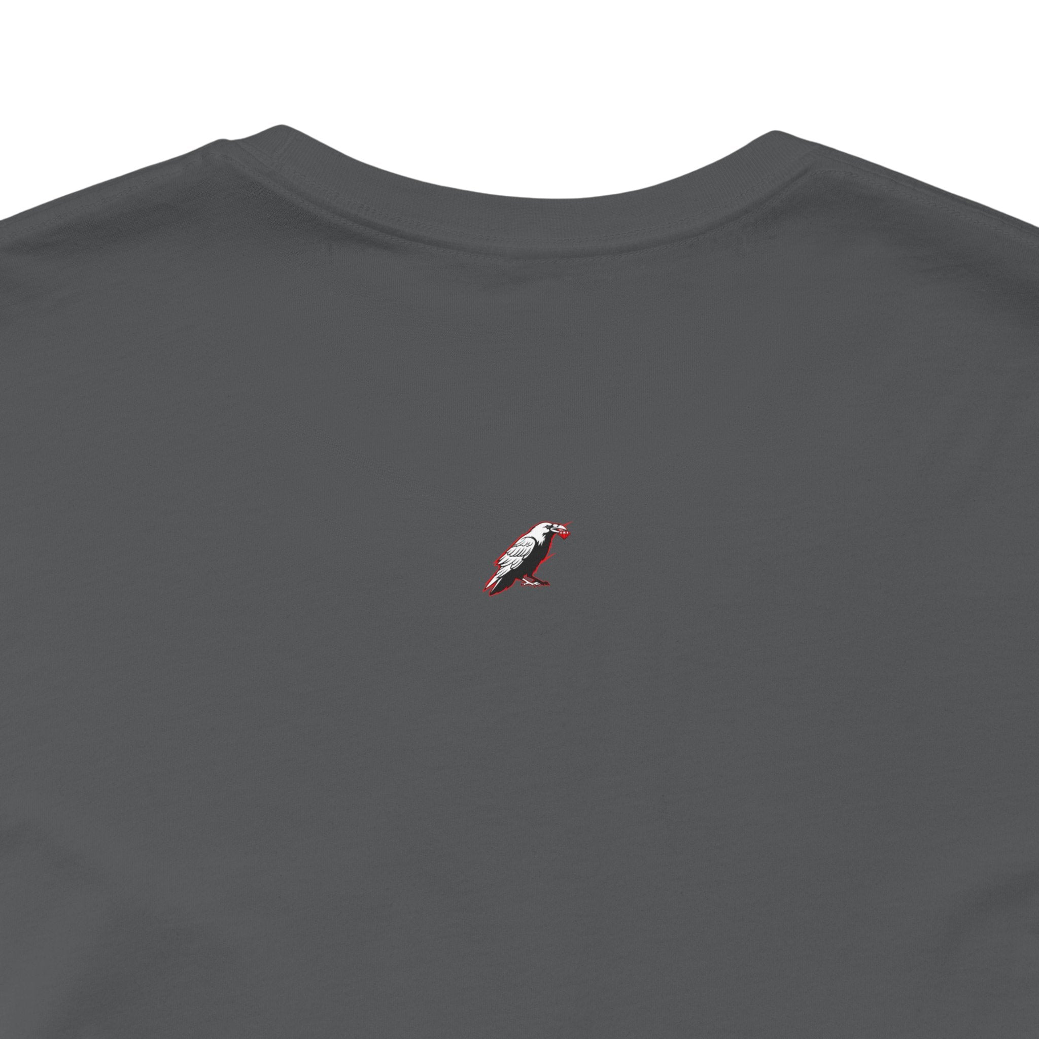 Horror Mask Split Face Tee — "Say Hello To Your Family and Friends" Graphic T-Shirt Printify