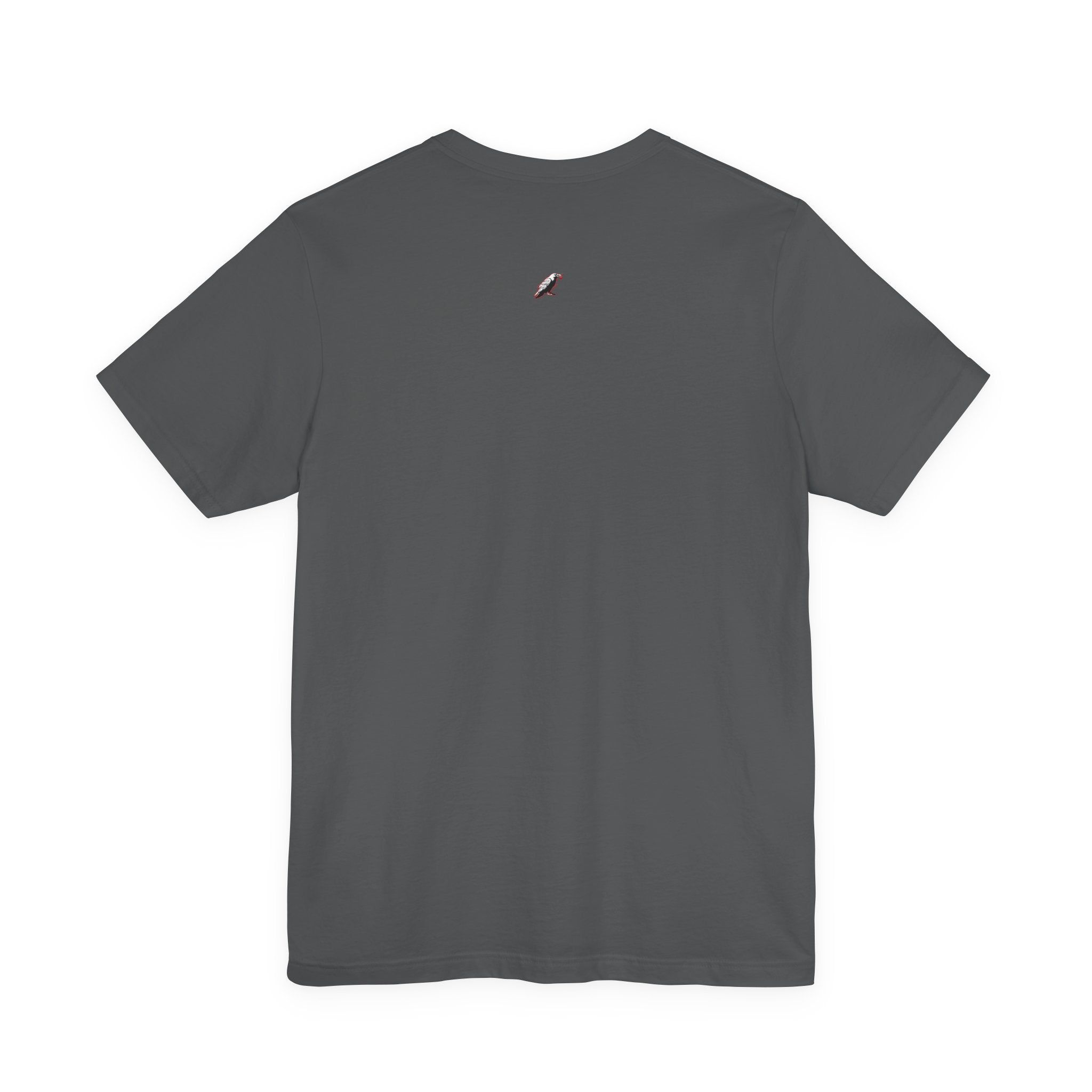 Horror Mask Split Face Tee — "Say Hello To Your Family and Friends" Graphic T-Shirt Printify