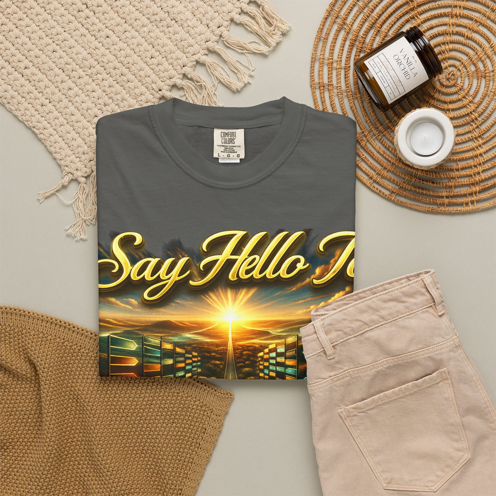 Say Hello To The Unwritten Book Of The Road T-Shirt Printify