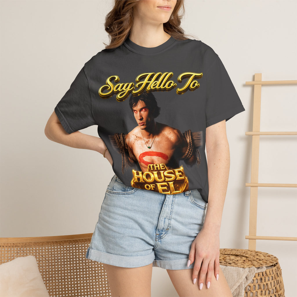 T-Shirt — Say Hello To The House of El Graphic Tee Printify