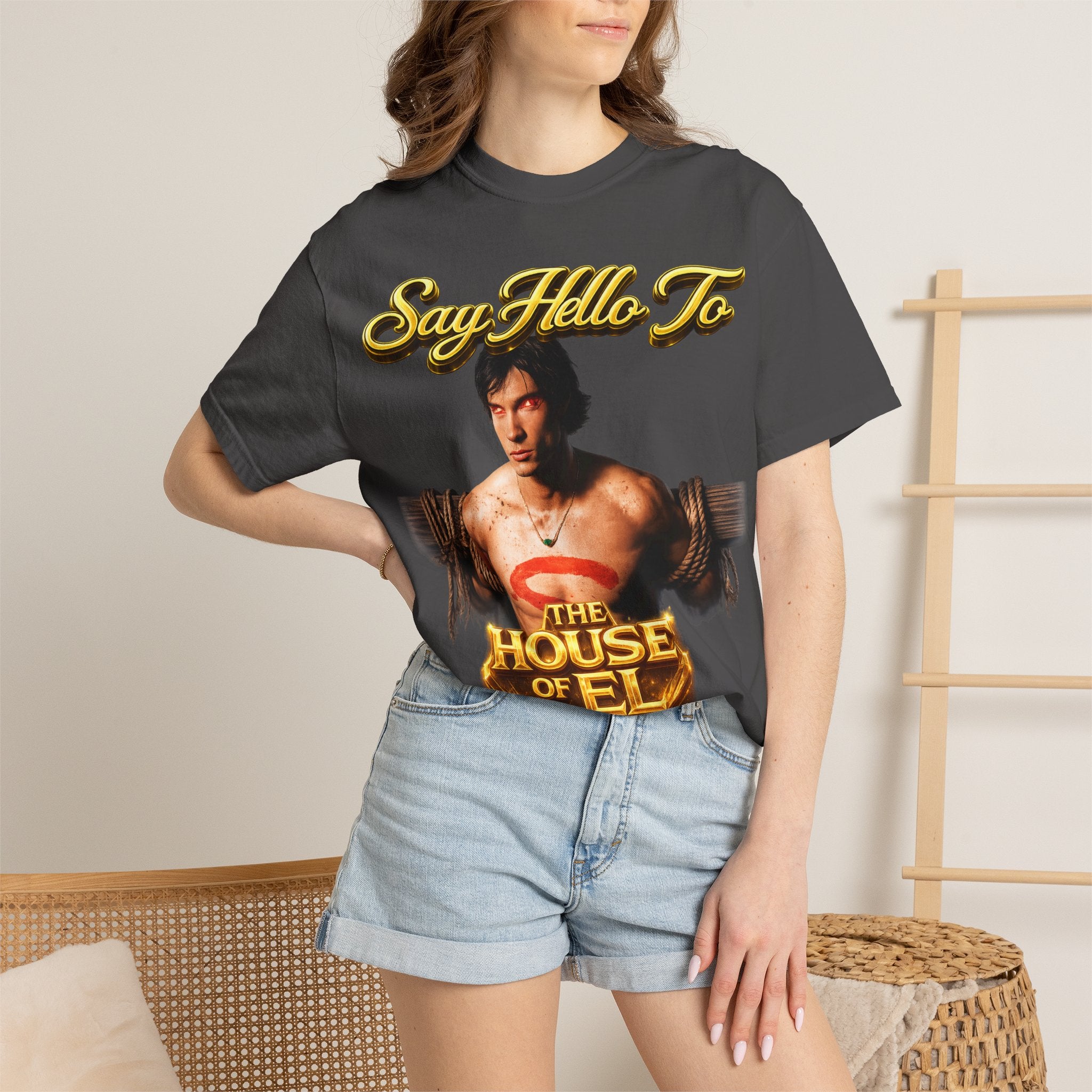 T-Shirt — Say Hello To The House of El Graphic Tee Printify