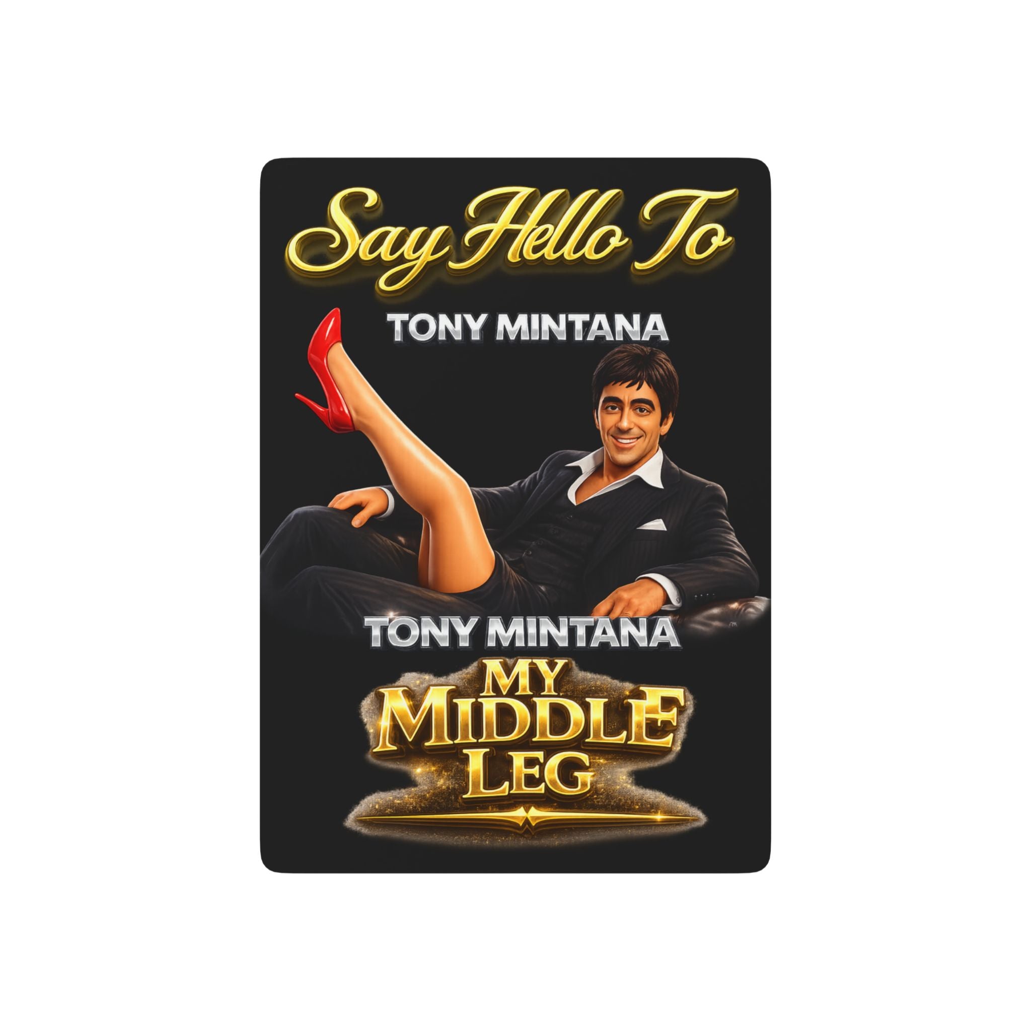 Poker Playing Cards — Scarflace Design with Tony Mintana Quote Printify