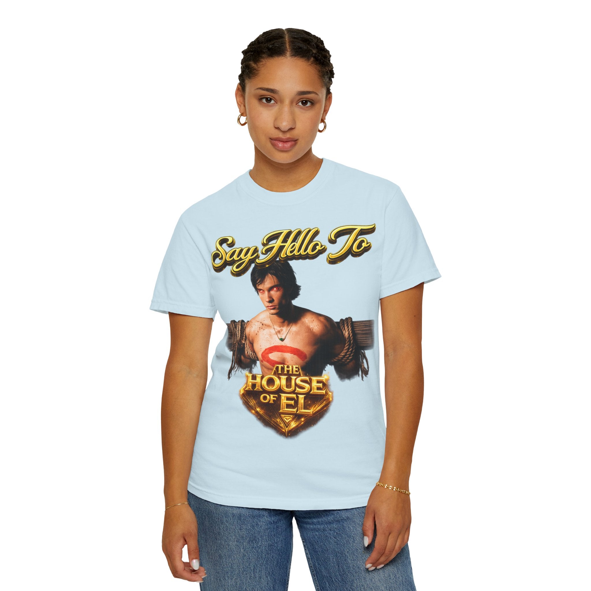 T-Shirt — Say Hello To The House of El Graphic Tee Printify