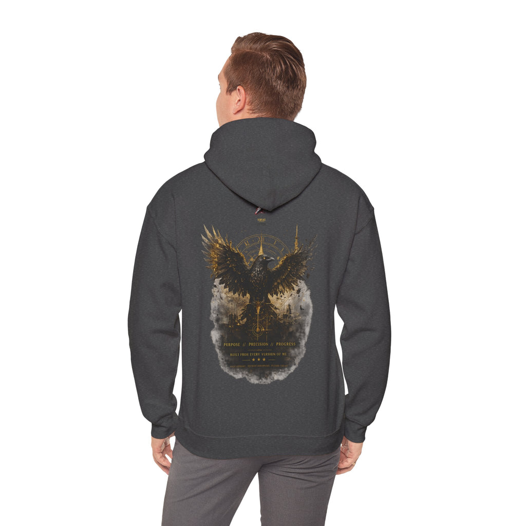 Inspirational Hoodie – “Never Letting Regret Your Past” Motivational City Night Sweatshirt Printify