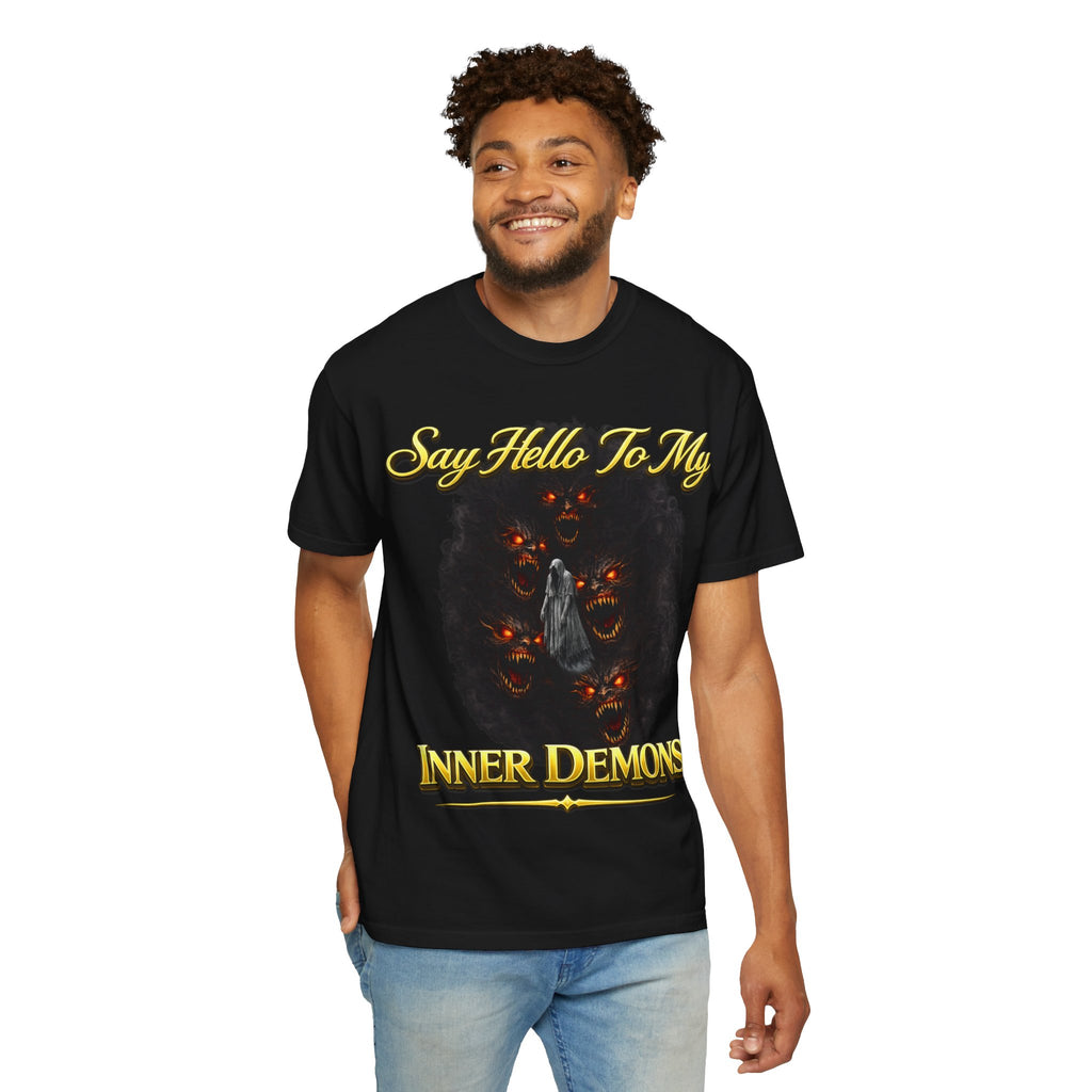 Inner Demons T-Shirt — "Say Hello To My Inner Demons" Graphic Tee Printify