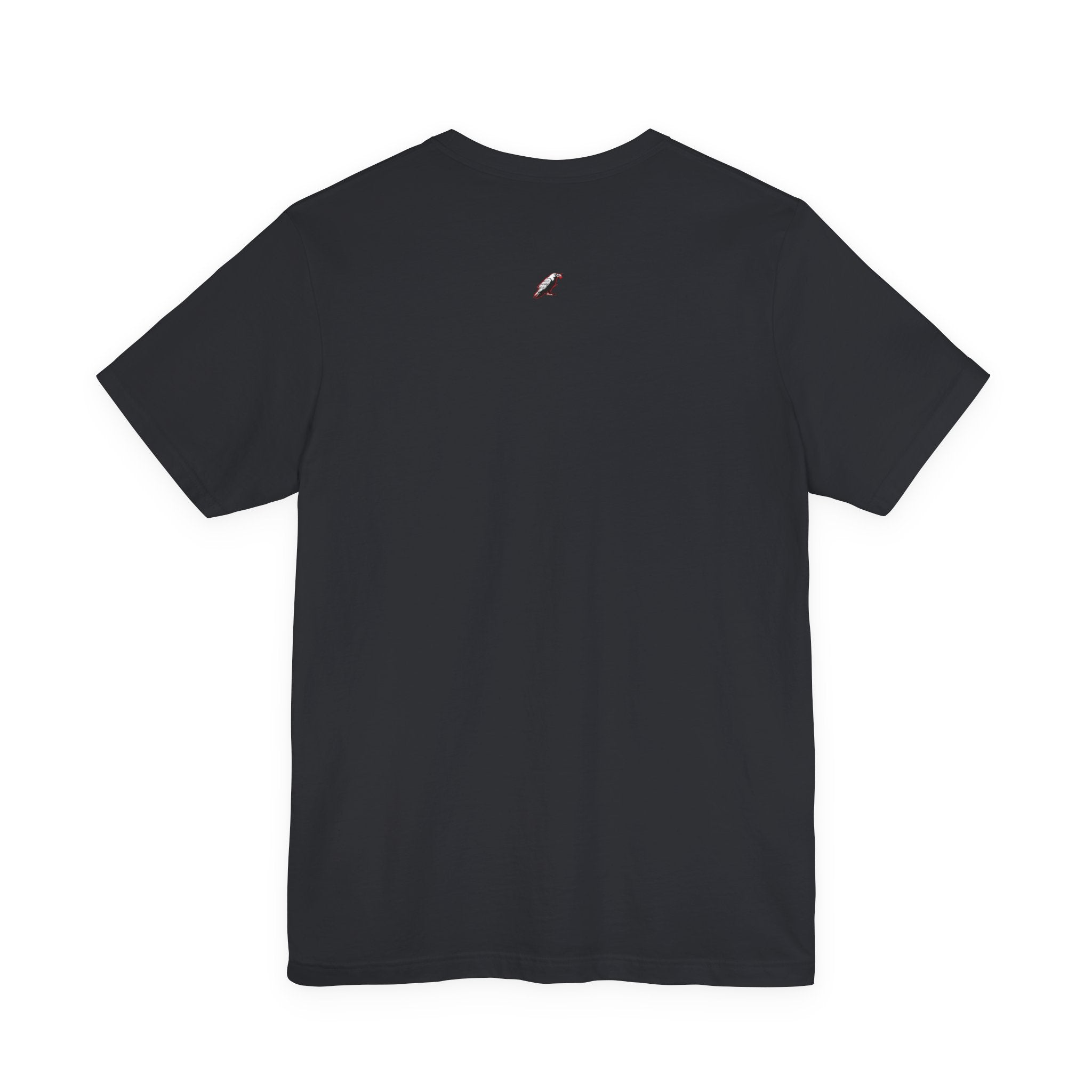 Horror Mask Split Face Tee — "Say Hello To Your Family and Friends" Graphic T-Shirt Printify