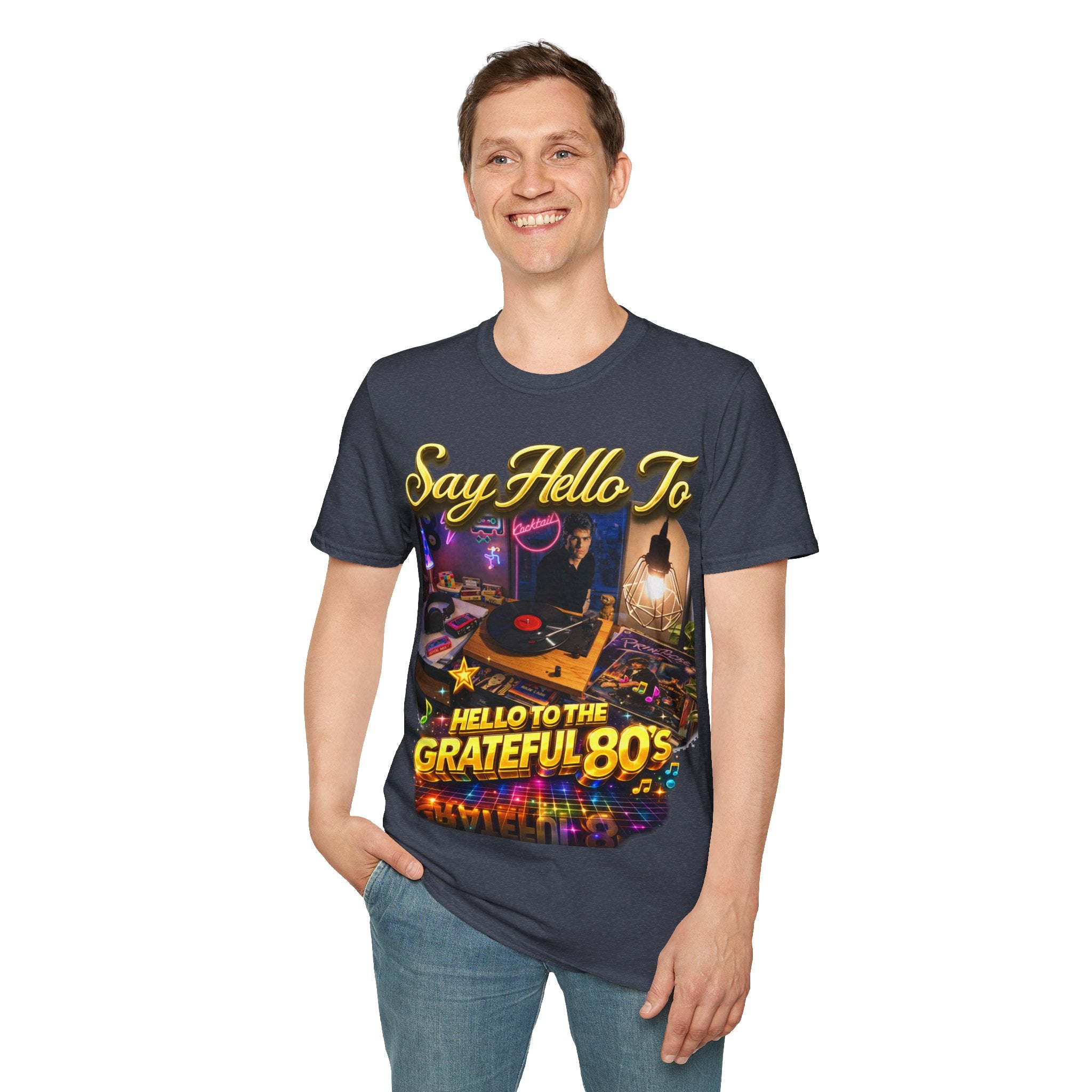 Say Hello To The Grateful 80s T-Shirt — Retro 80s Music Vintage Tee Printify